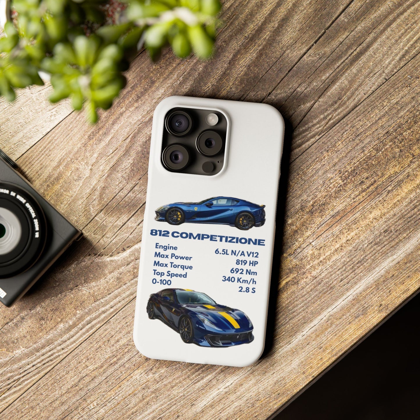 Blue Ferrari 812 Competizione Phone Case