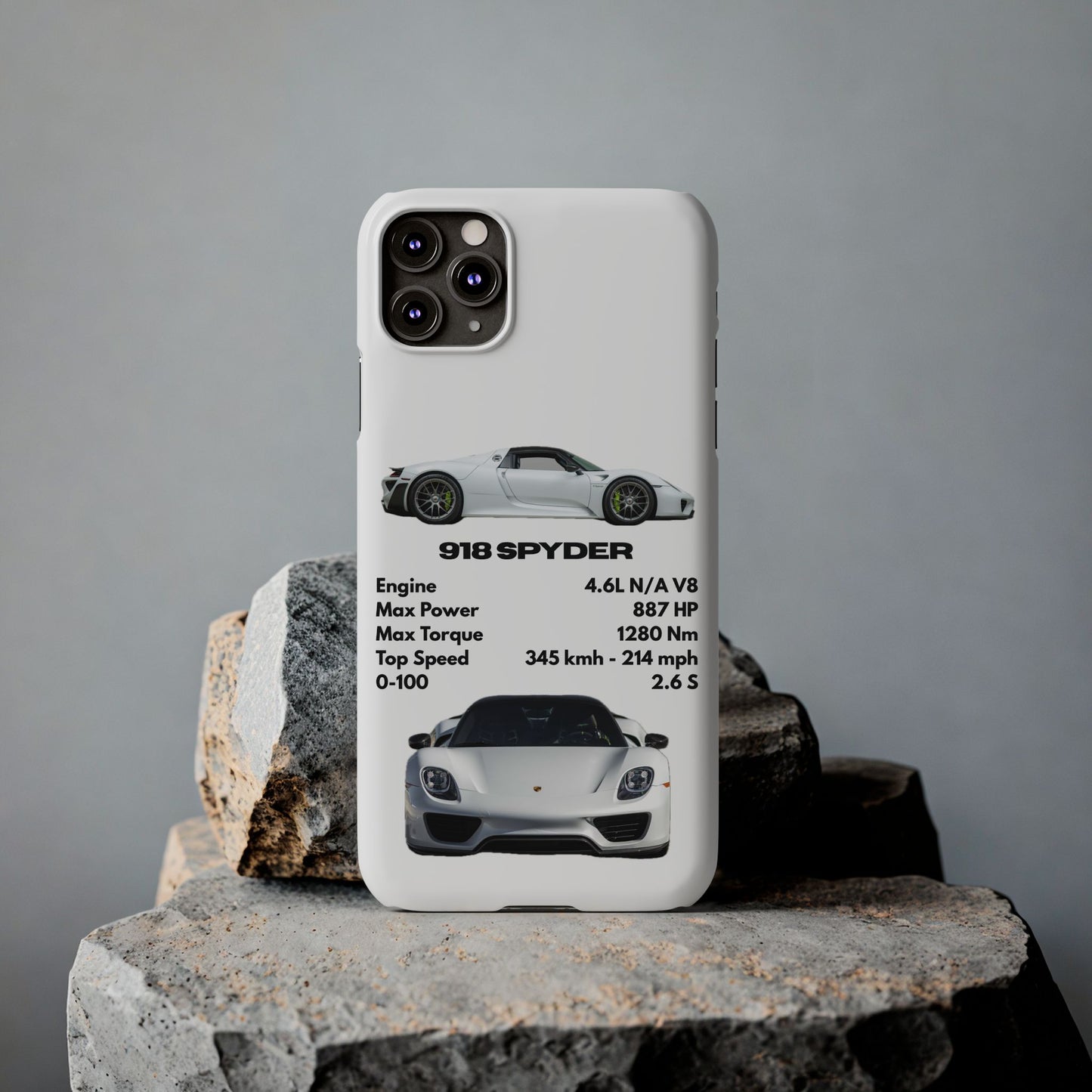 White Porsche 918 Spyder Phone Case