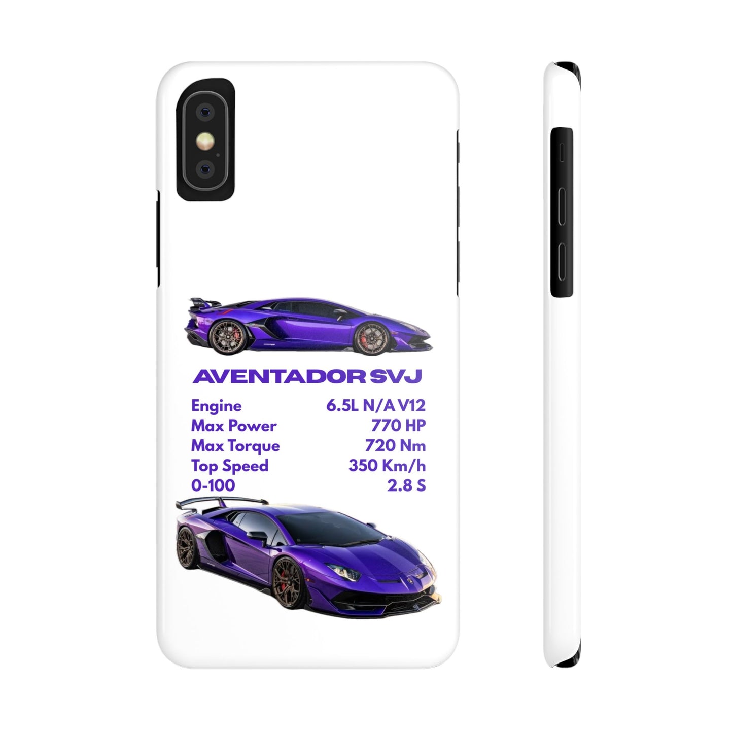 Purple Lamborghini Aventador SVJ Phone Case