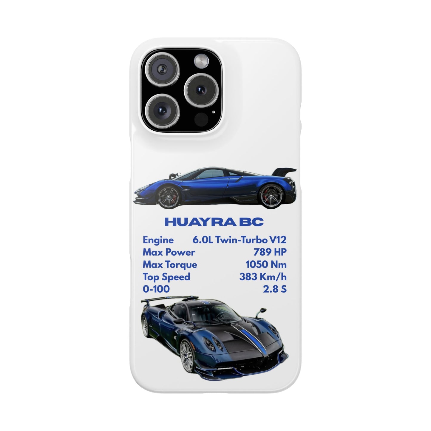 Blue Pagani Huayra BC Phone Case