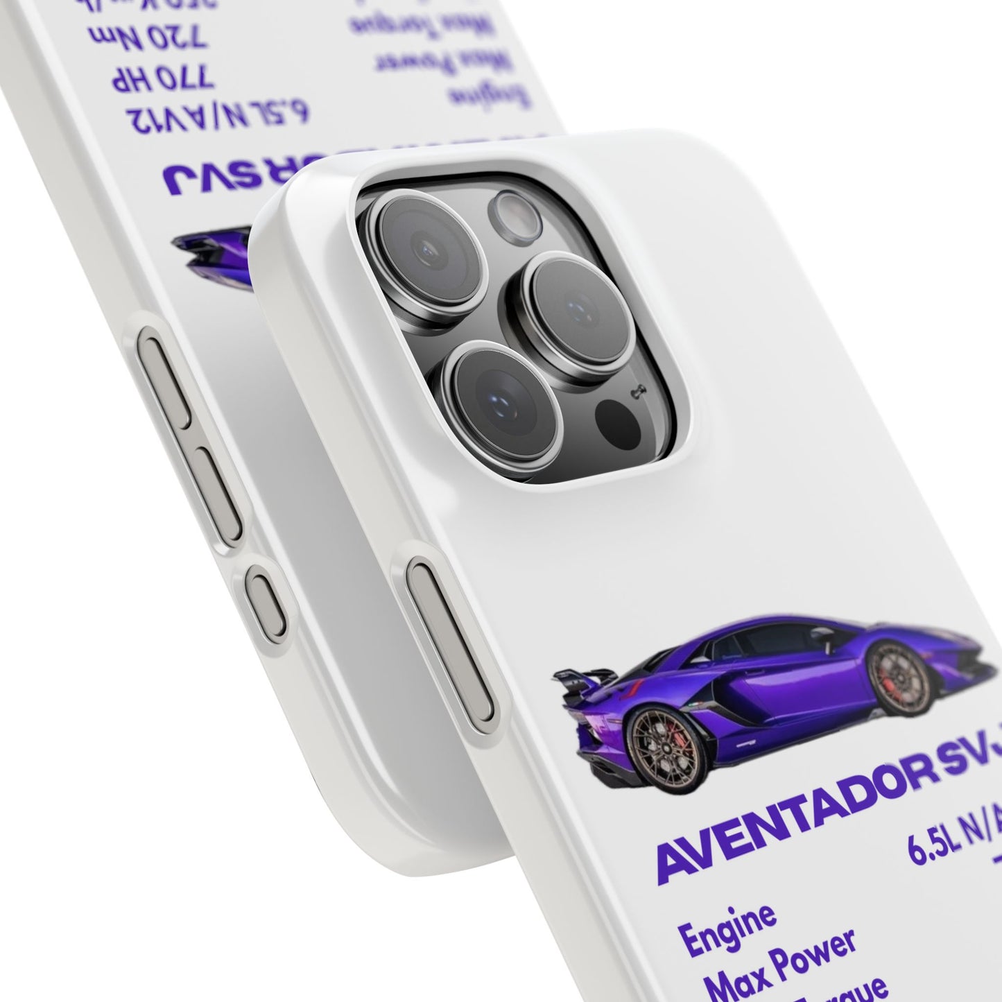 Purple Lamborghini Aventador SVJ Phone Case