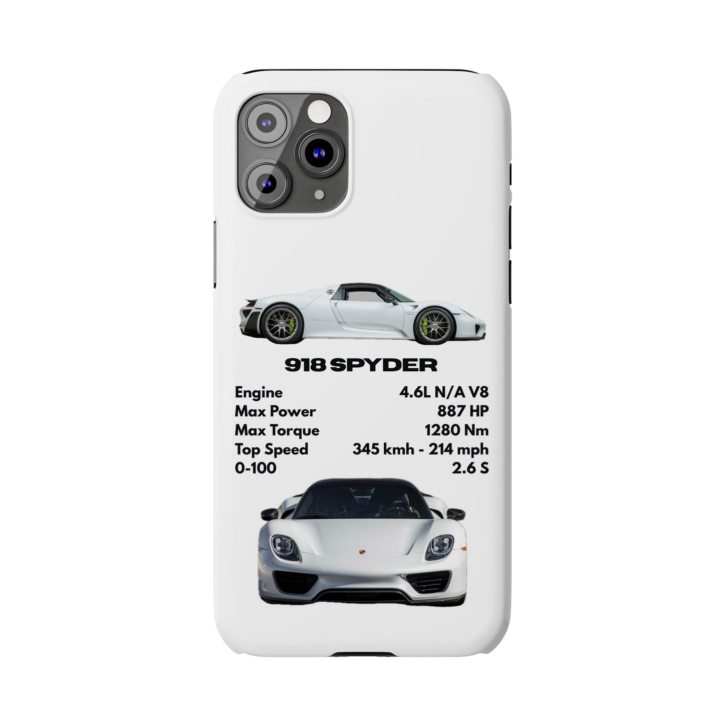 White Porsche 918 Spyder Phone Case