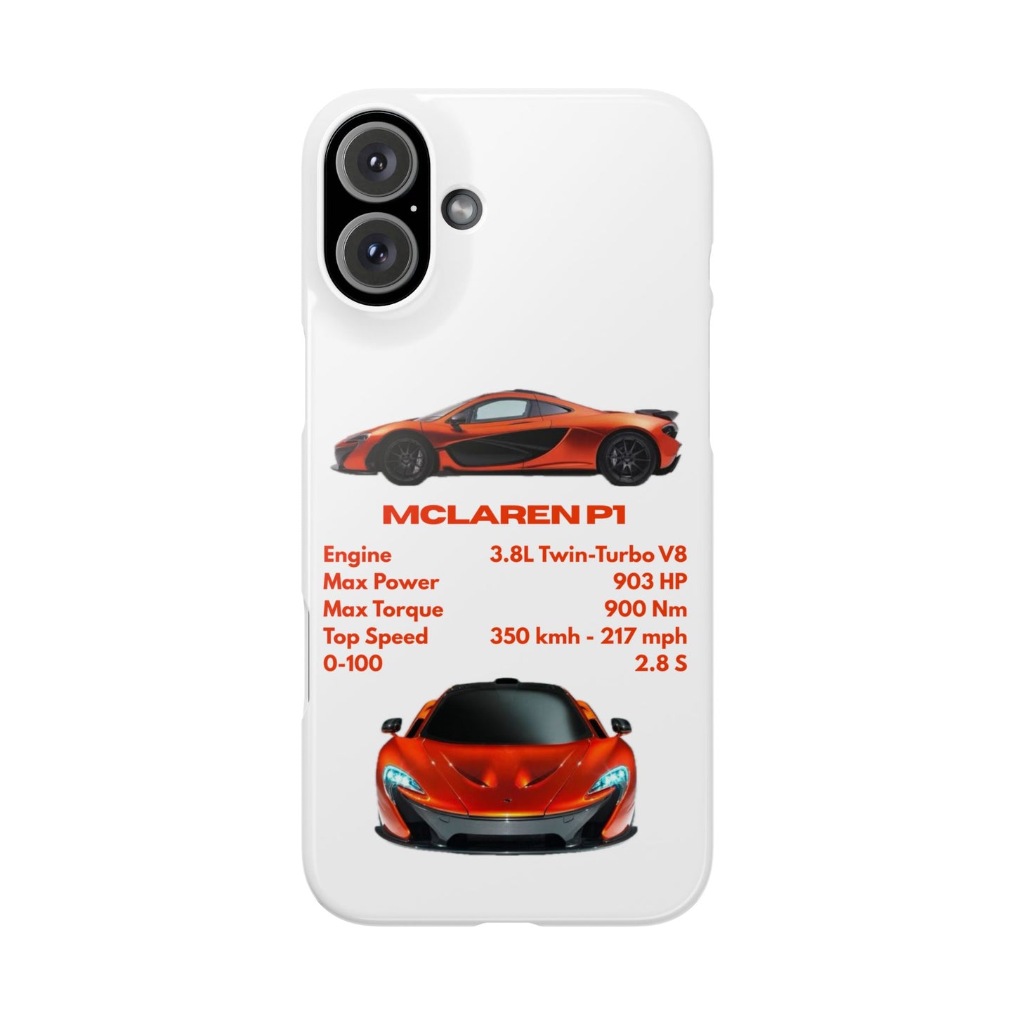 Orange McLaren P1 Phone Case