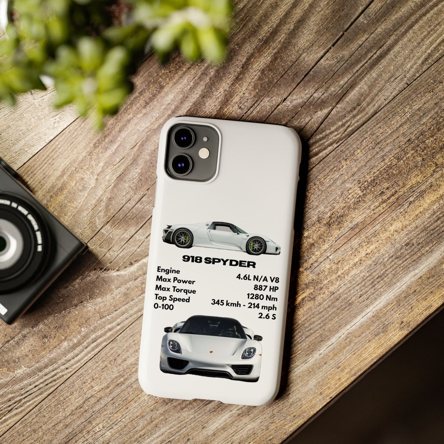 White Porsche 918 Spyder Phone Case