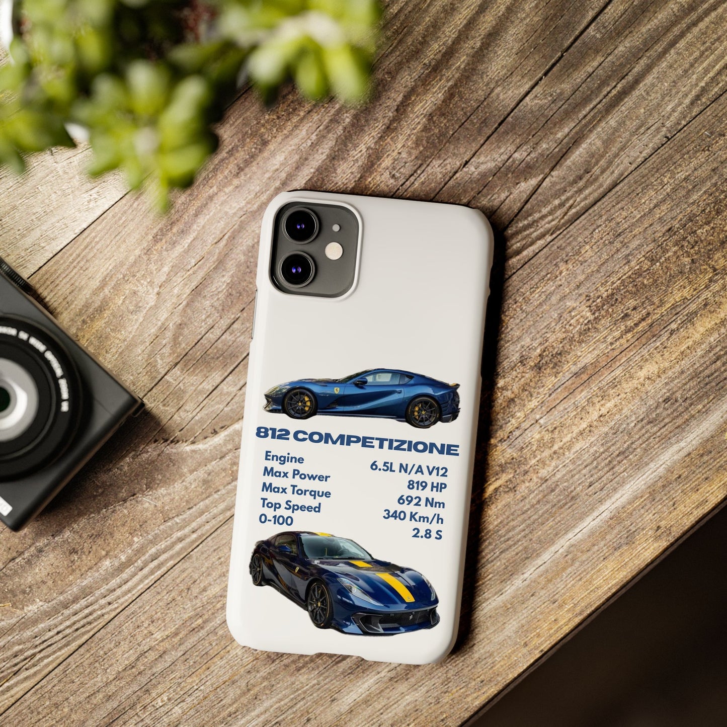 Blue Ferrari 812 Competizione Phone Case