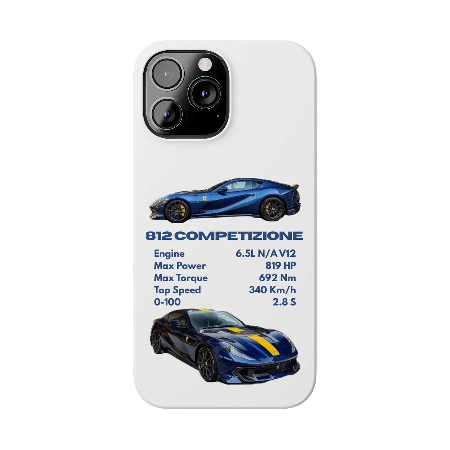 Blue Ferrari 812 Competizione Phone Case