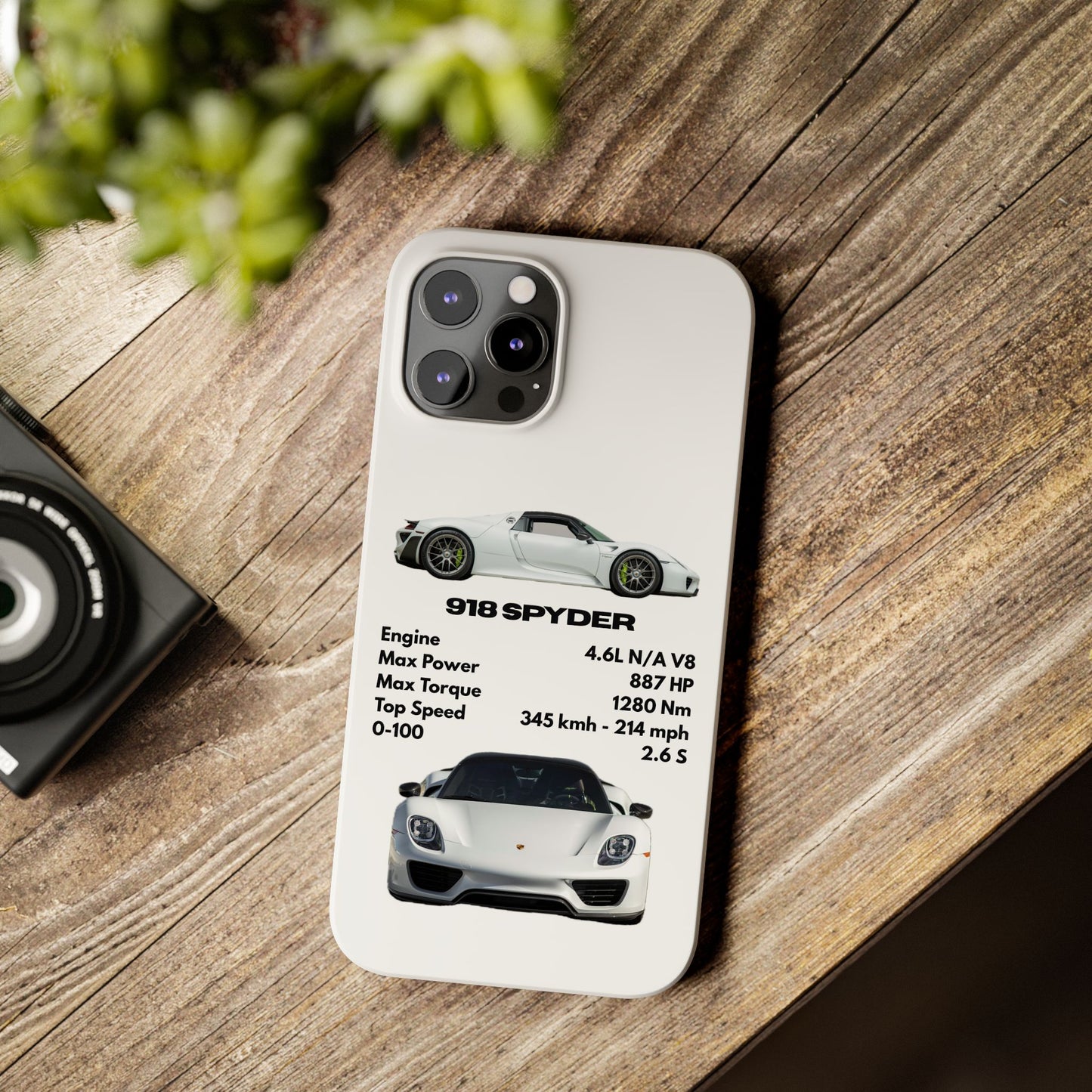 White Porsche 918 Spyder Phone Case