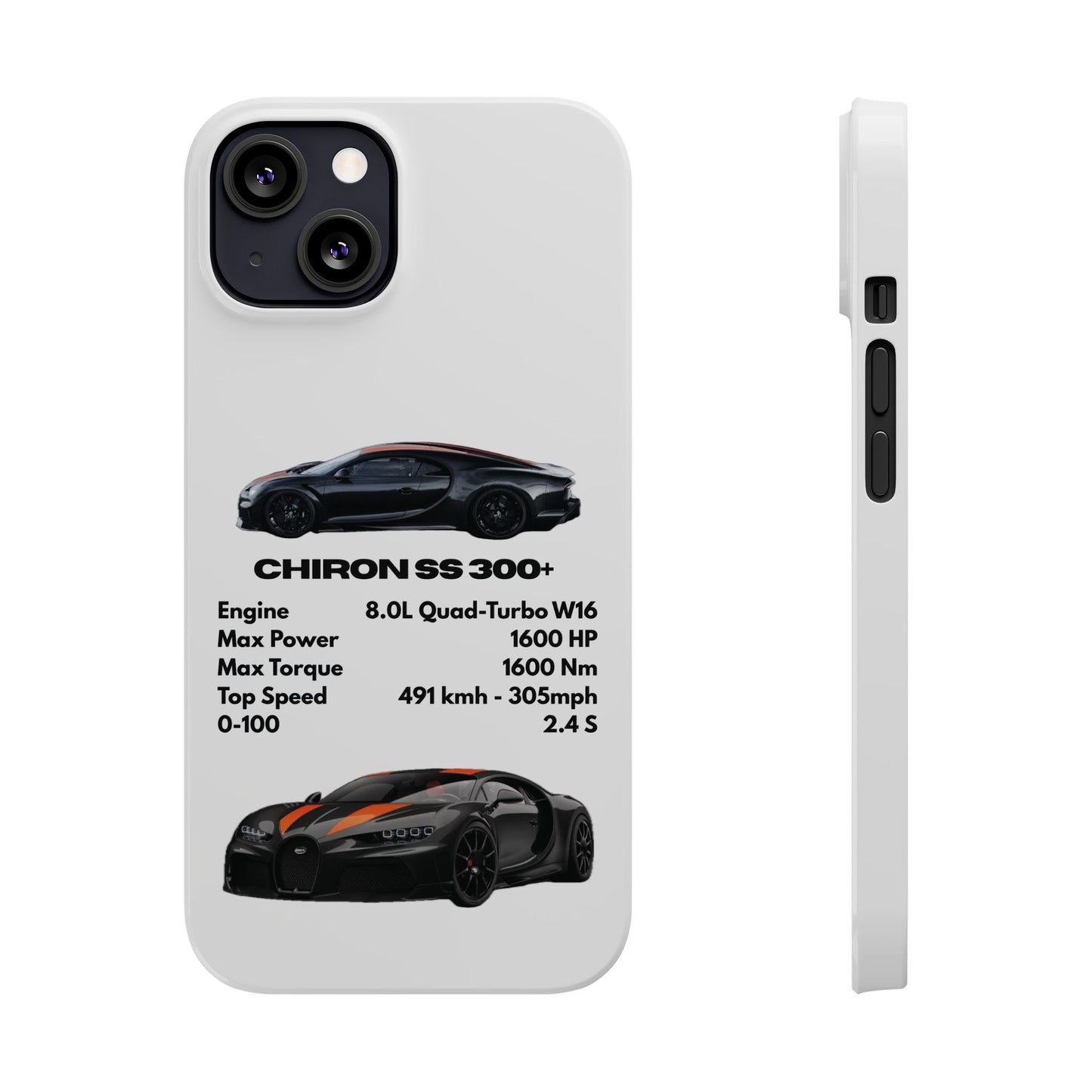 Black Bugatti Chiron Super Sport 300+ Phone Case