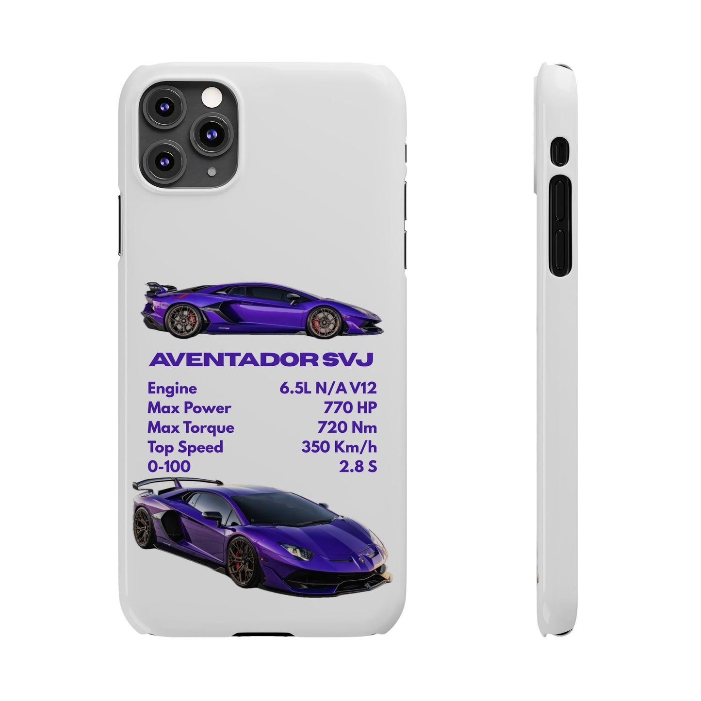Purple Lamborghini Aventador SVJ Phone Case