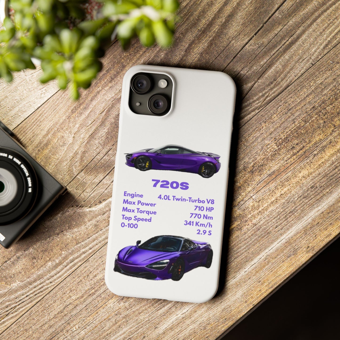 Purple McLaren 720S Phone Case
