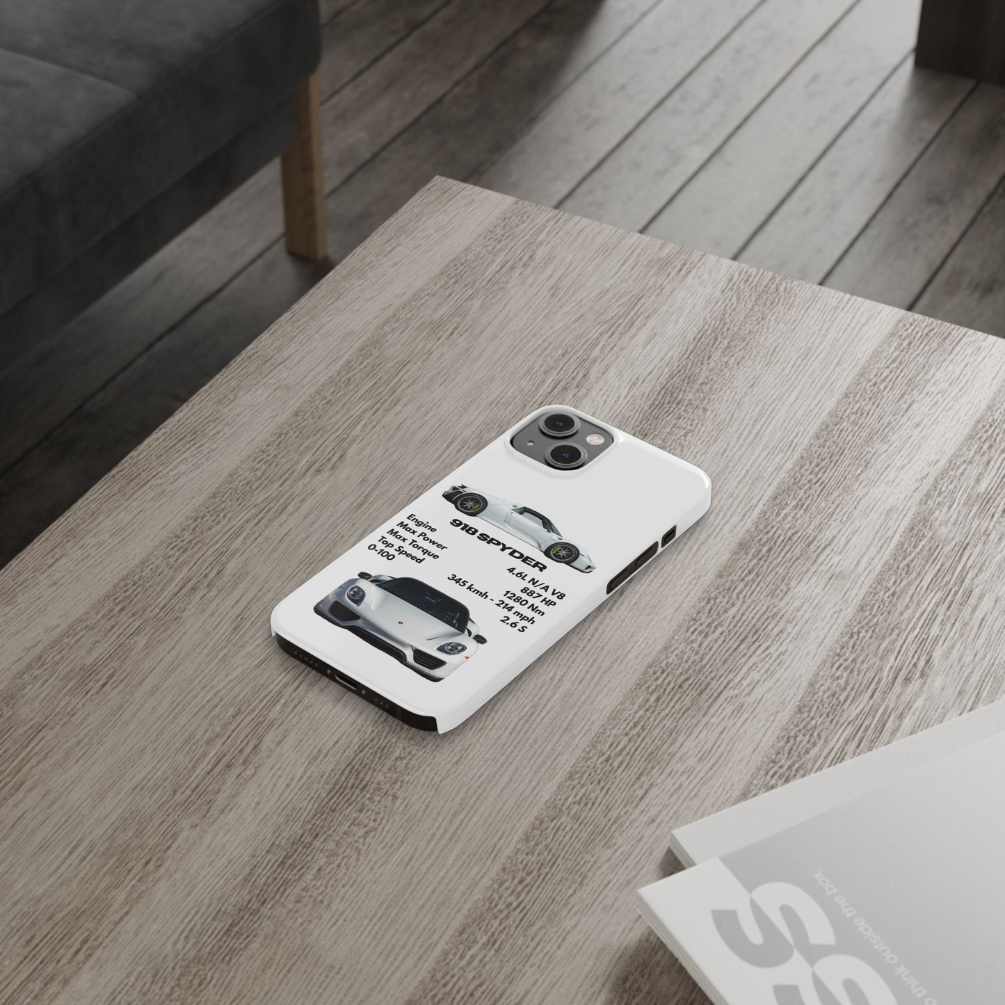 White Porsche 918 Spyder Phone Case
