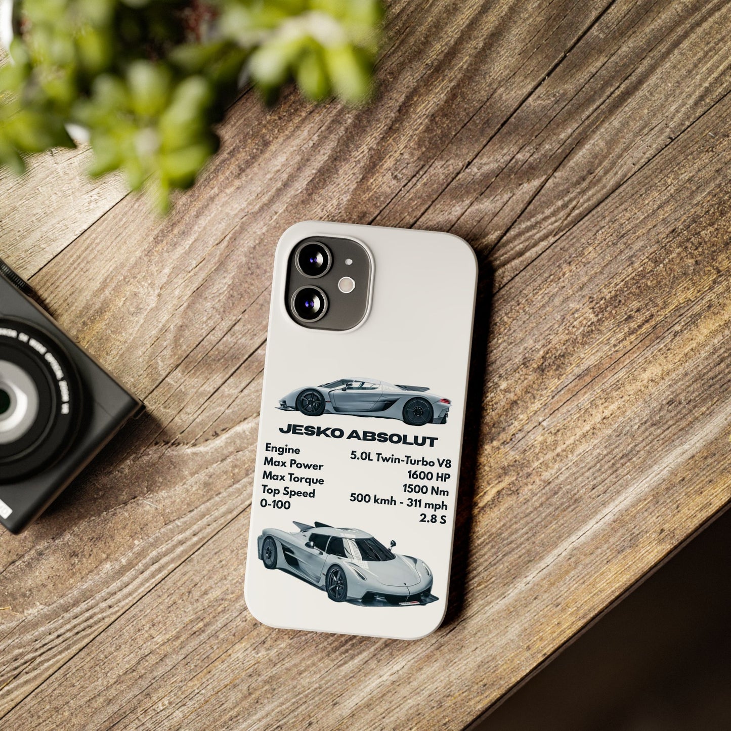 White Koenigsegg Jesko Absolut Phone Case