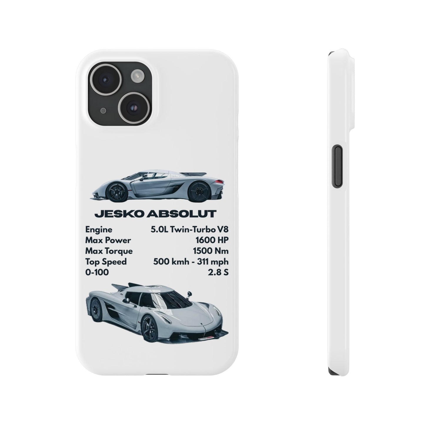 White Koenigsegg Jesko Absolut Phone Case