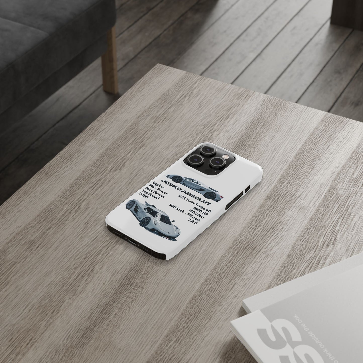 White Koenigsegg Jesko Absolut Phone Case