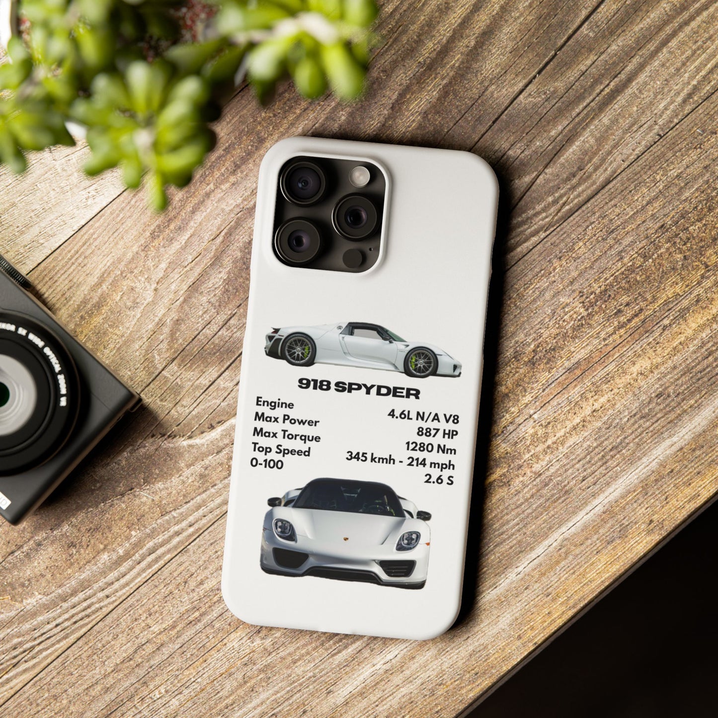 White Porsche 918 Spyder Phone Case