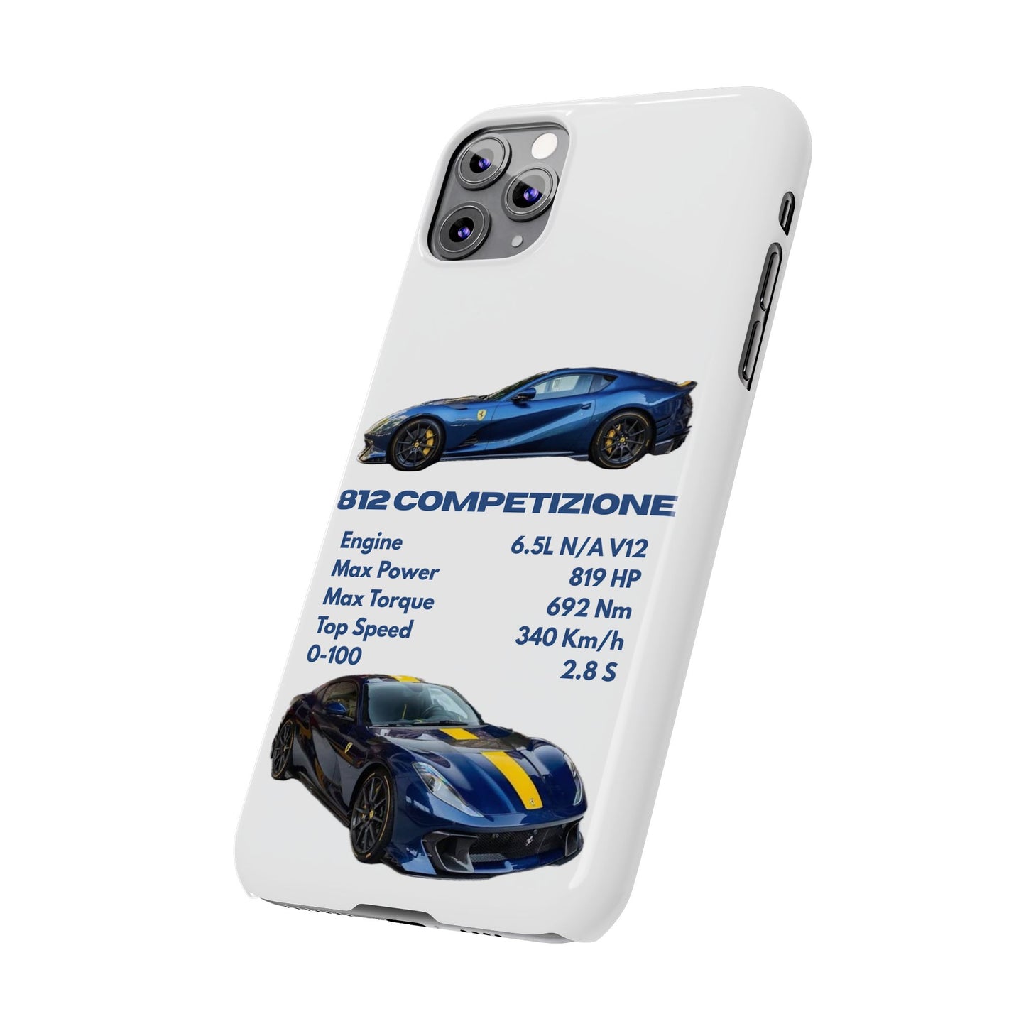 Blue Ferrari 812 Competizione Phone Case