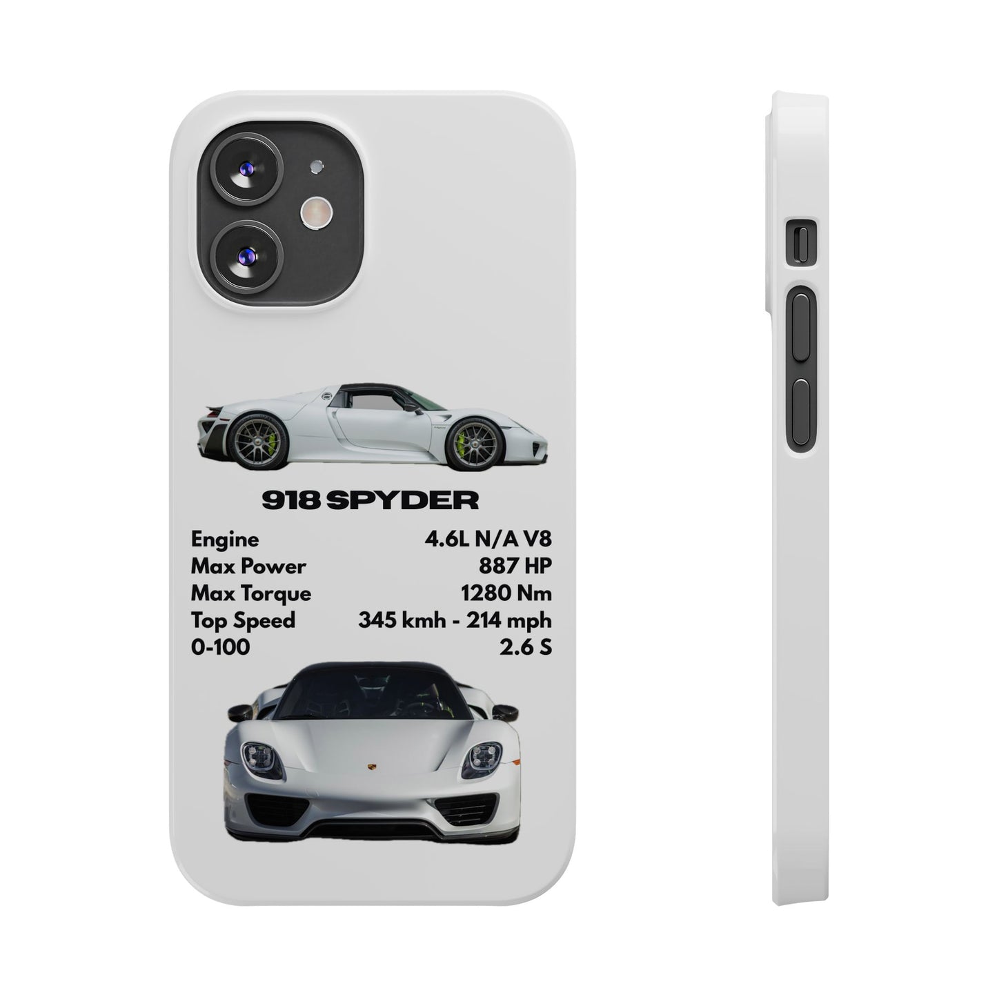 White Porsche 918 Spyder Phone Case
