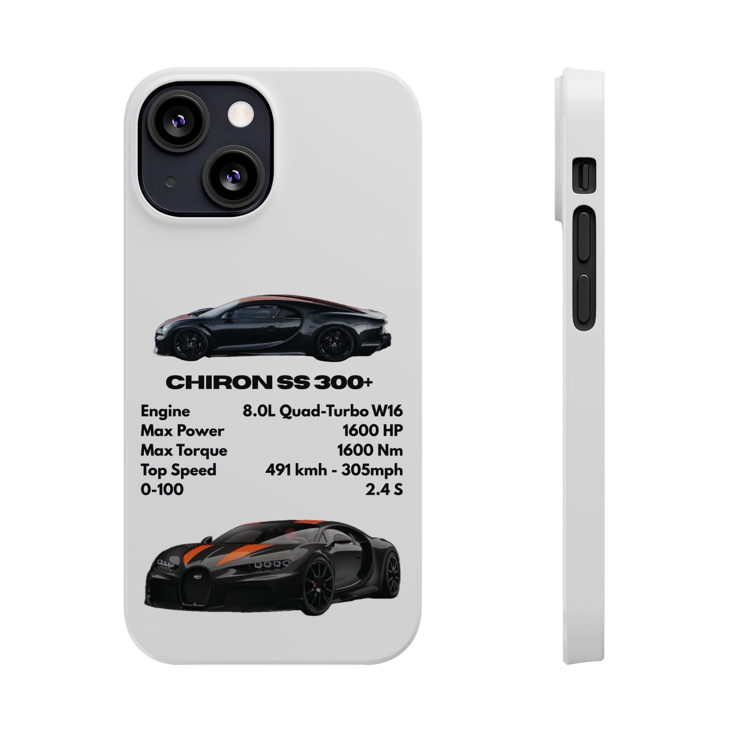 Black Bugatti Chiron Super Sport 300+ Phone Case