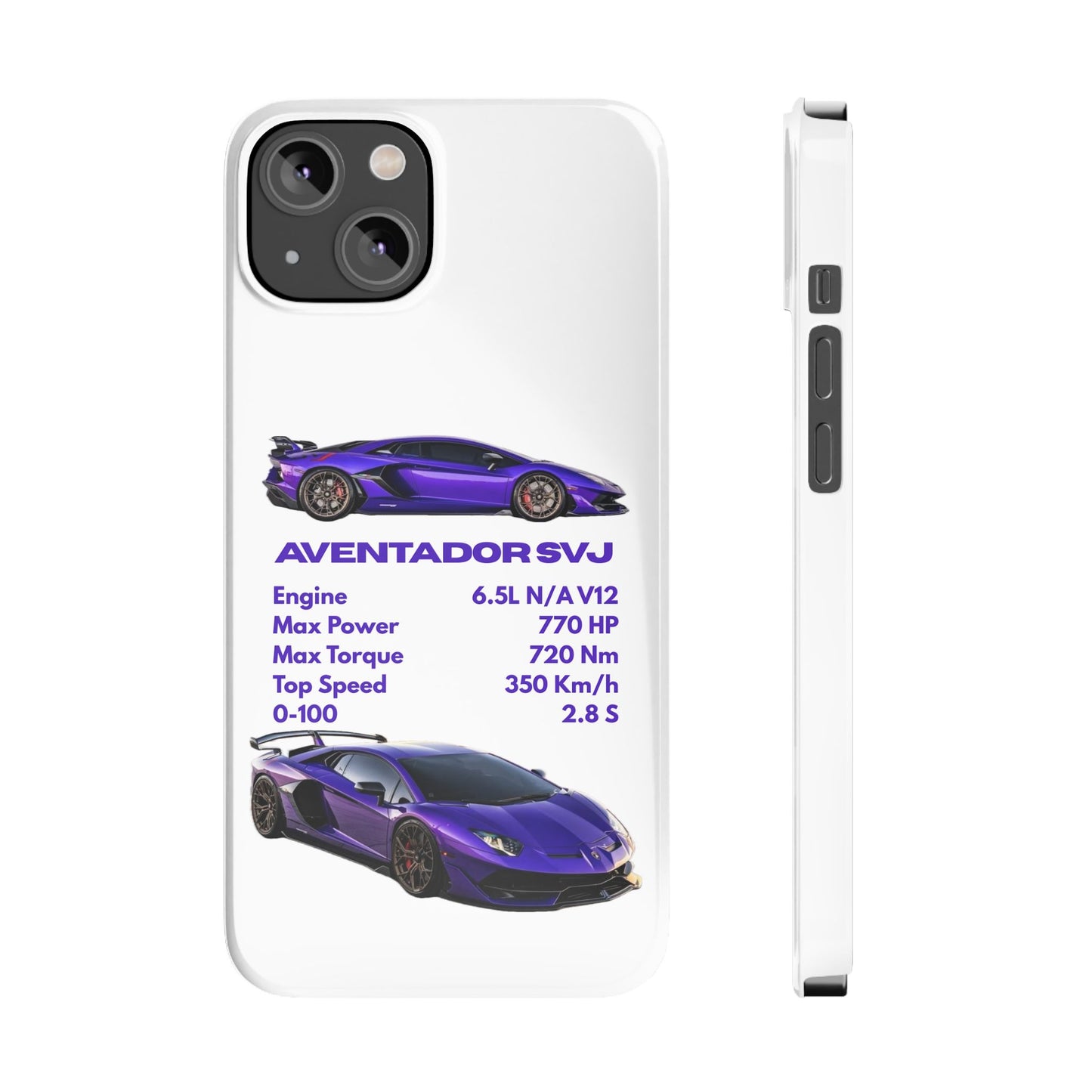 Purple Lamborghini Aventador SVJ Phone Case