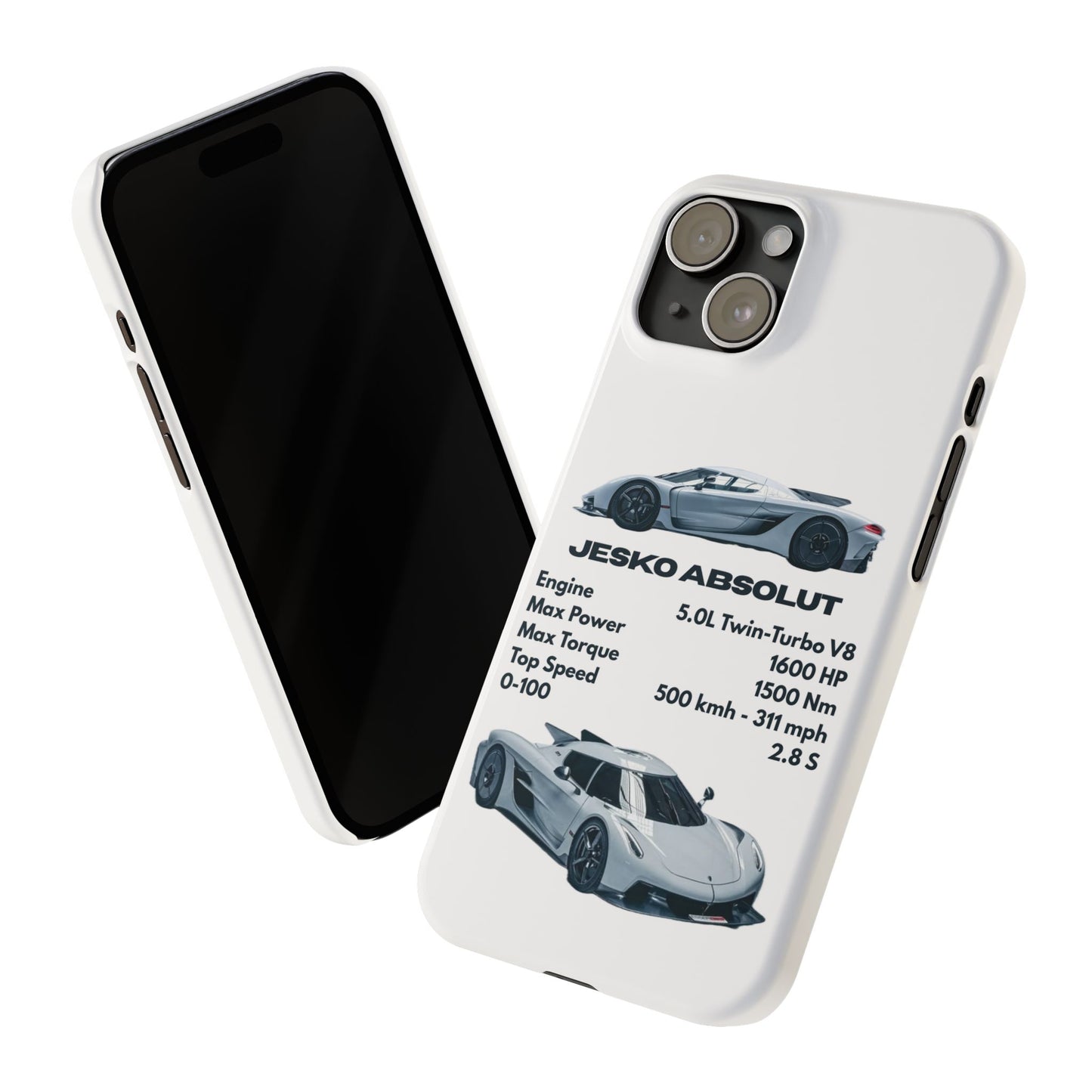 White Koenigsegg Jesko Absolut Phone Case