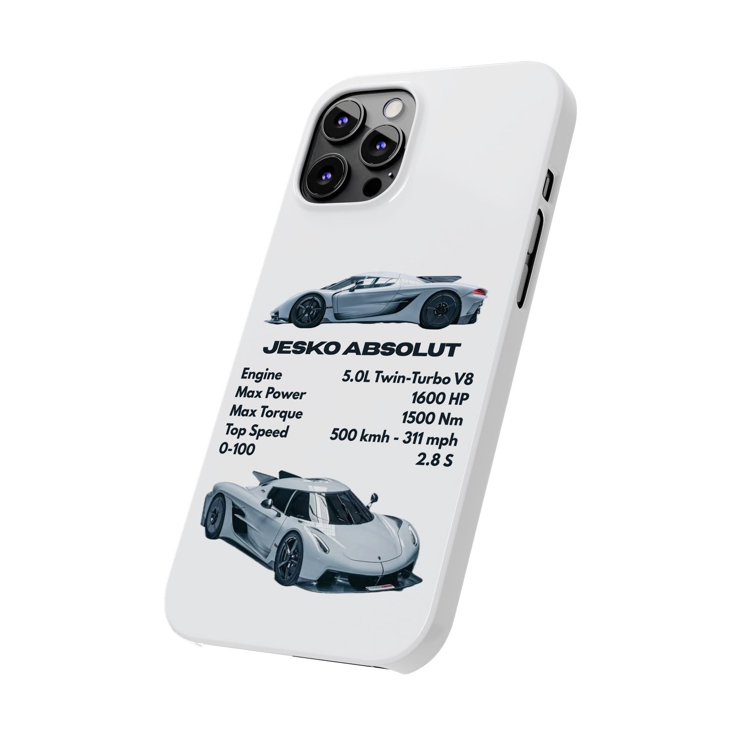 White Koenigsegg Jesko Absolut Phone Case