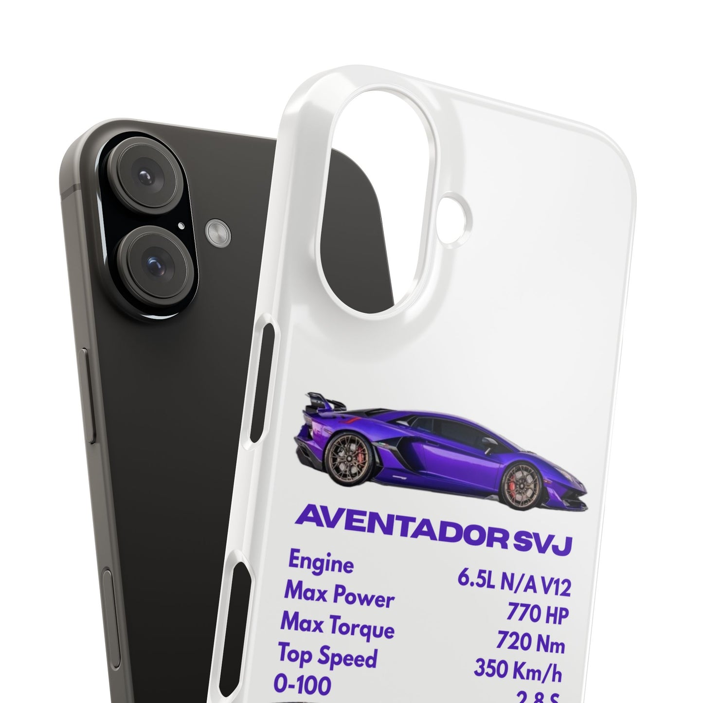 Purple Lamborghini Aventador SVJ Phone Case
