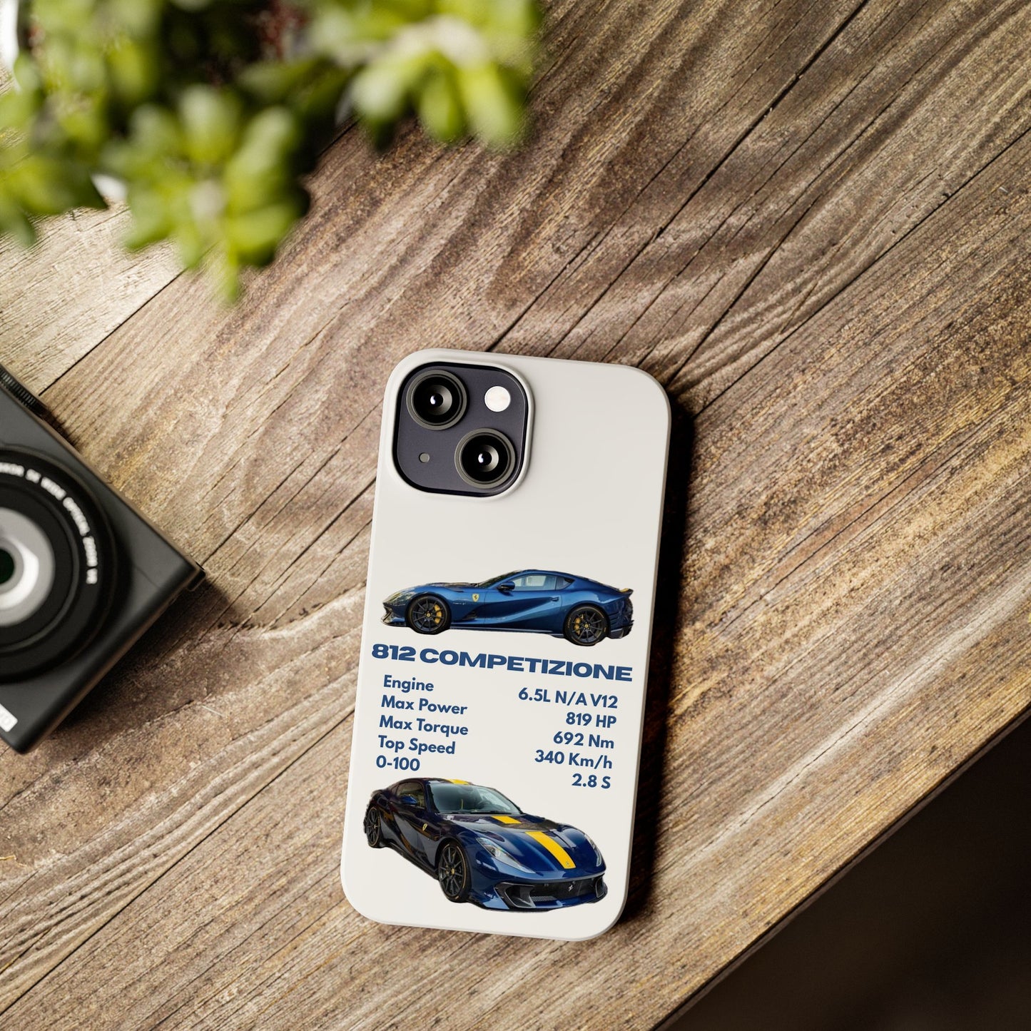 Blue Ferrari 812 Competizione Phone Case