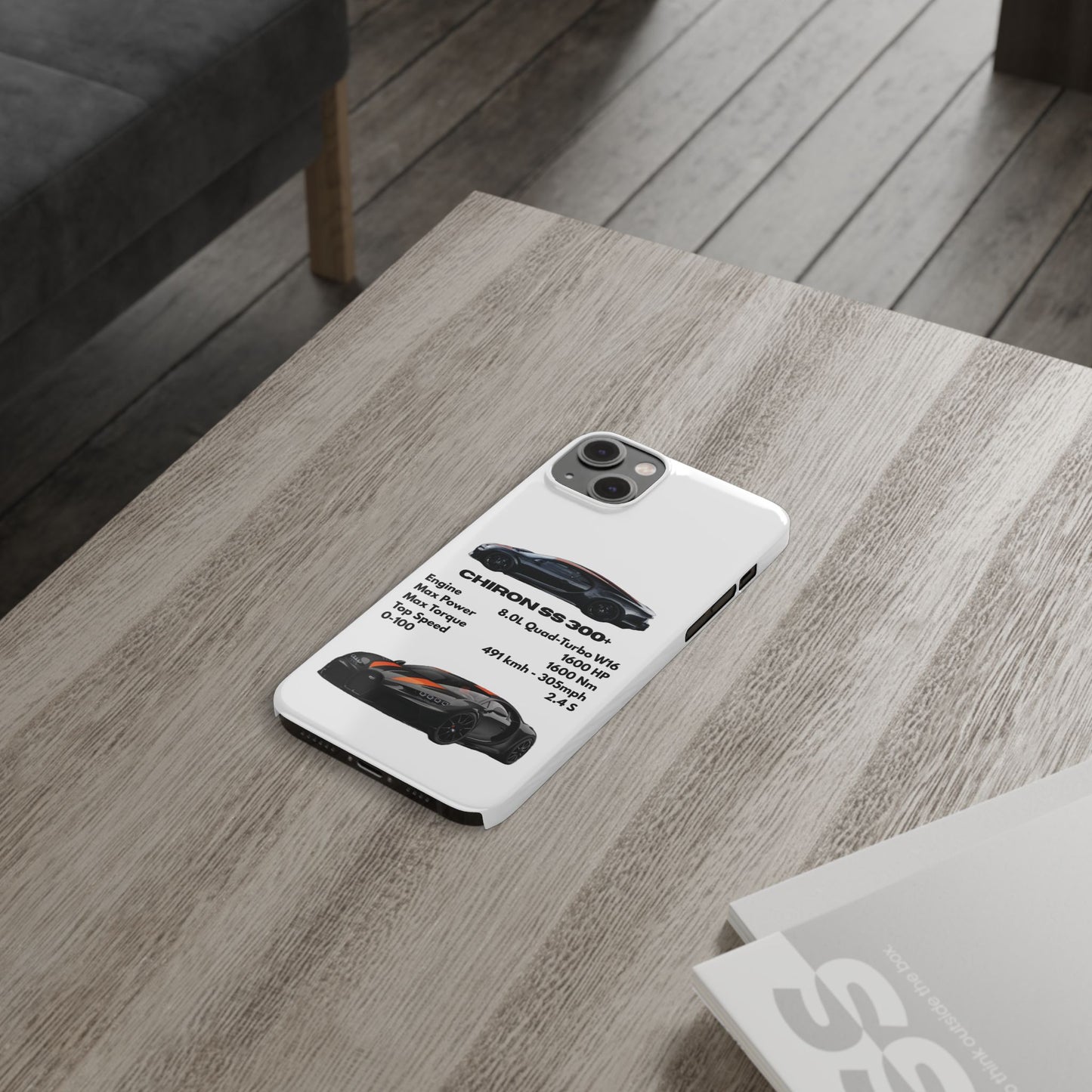 Black Bugatti Chiron Super Sport 300+ Phone Case
