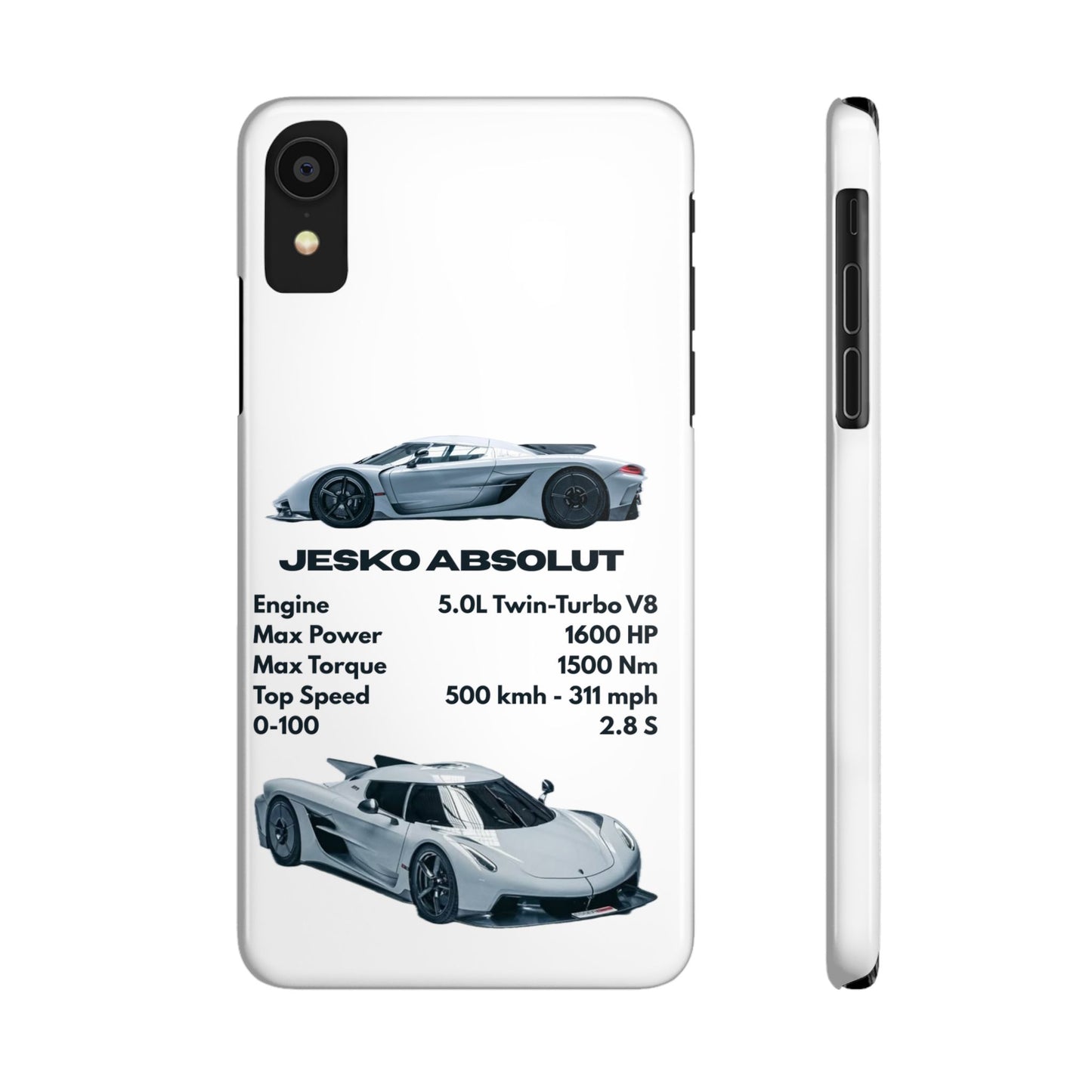 White Koenigsegg Jesko Absolut Phone Case