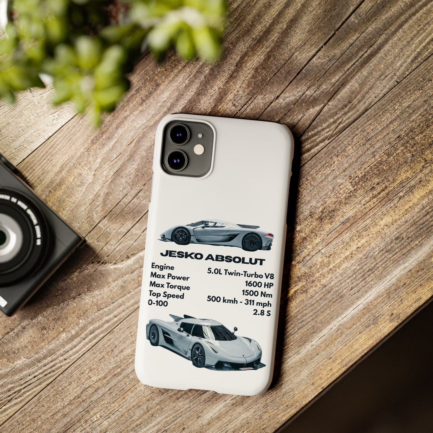 White Koenigsegg Jesko Absolut Phone Case
