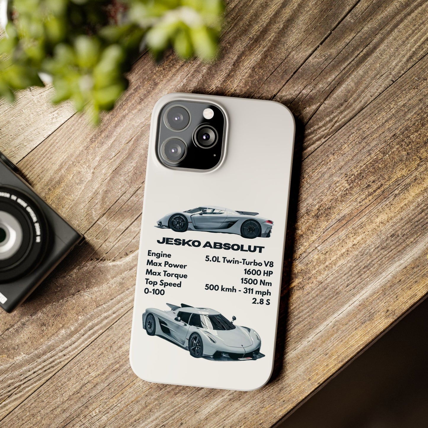 White Koenigsegg Jesko Absolut Phone Case
