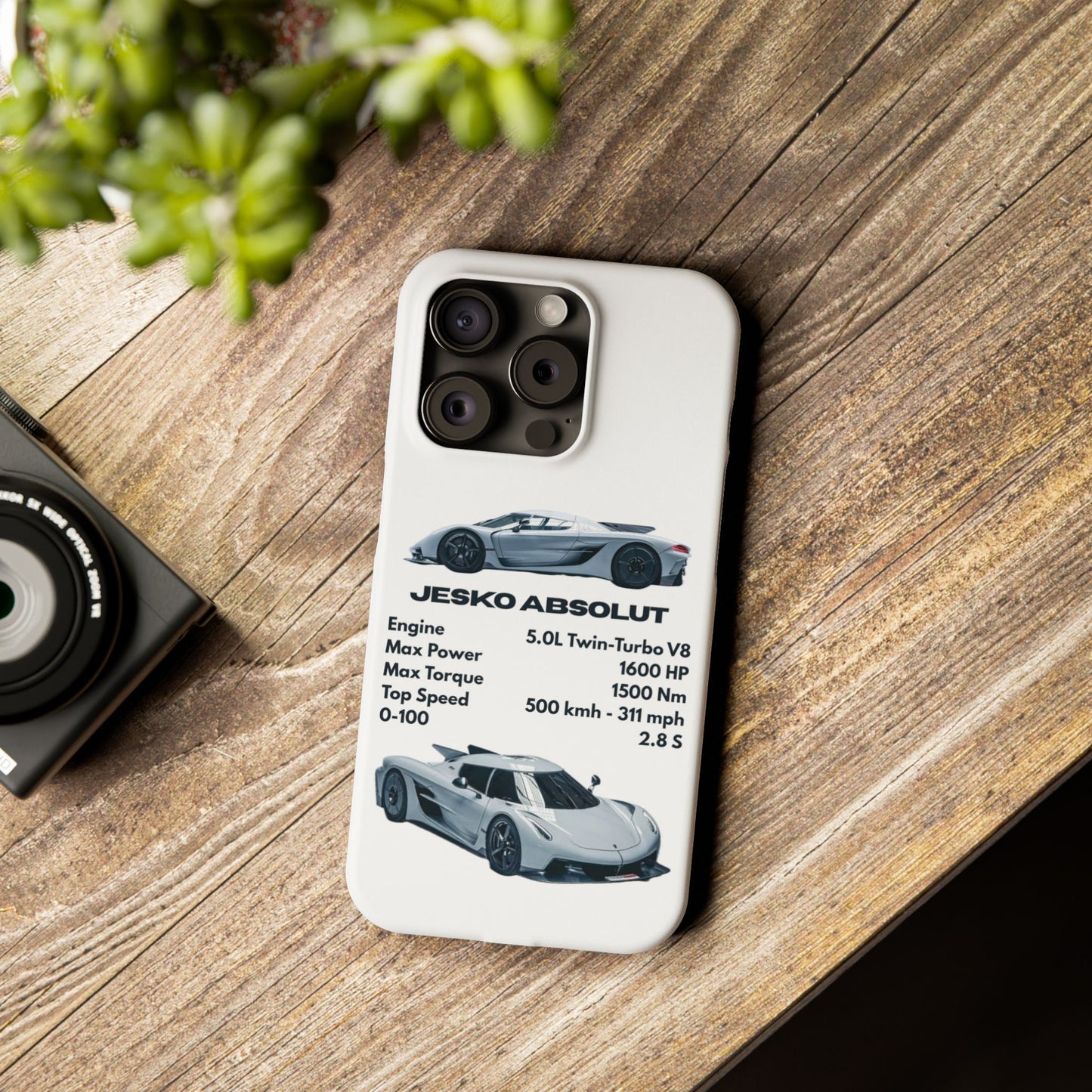 White Koenigsegg Jesko Absolut Phone Case