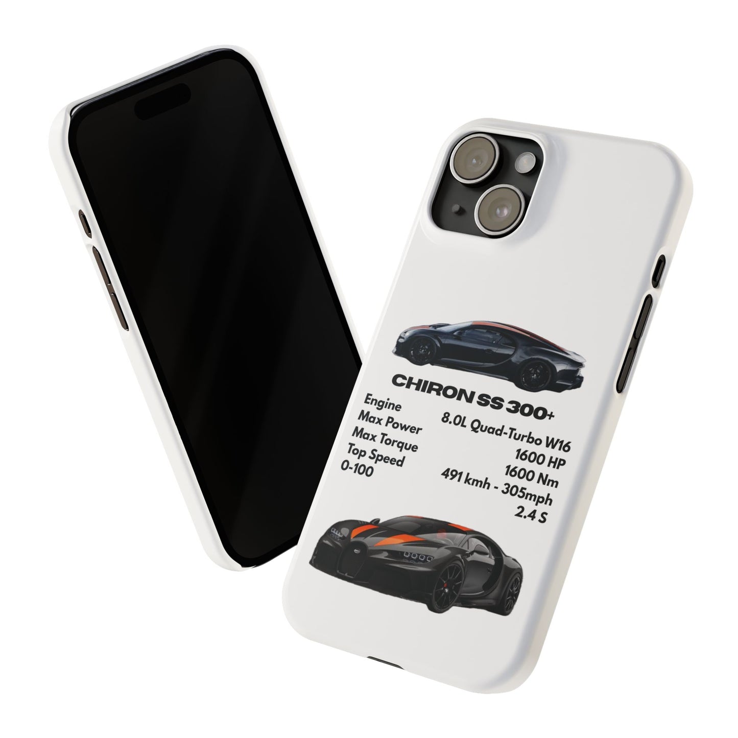 Black Bugatti Chiron Super Sport 300+ Phone Case