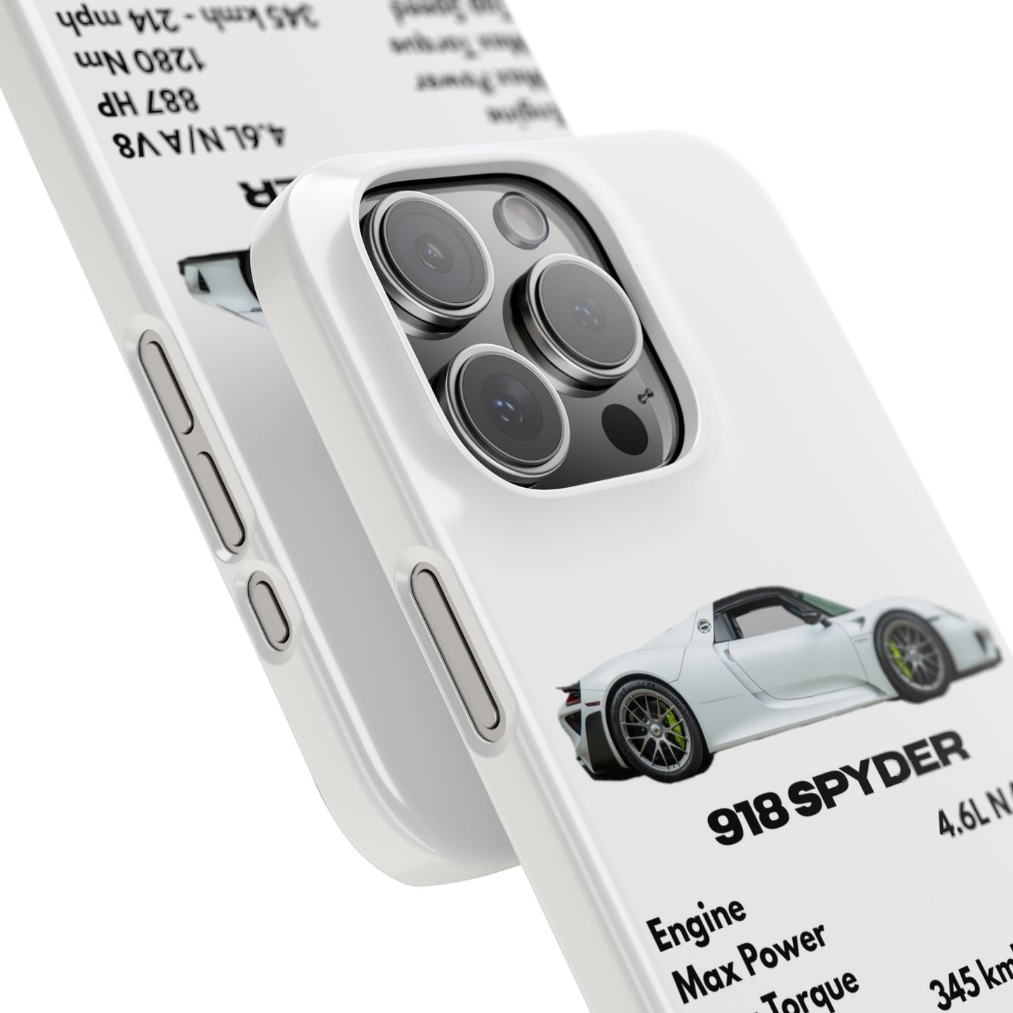 White Porsche 918 Spyder Phone Case