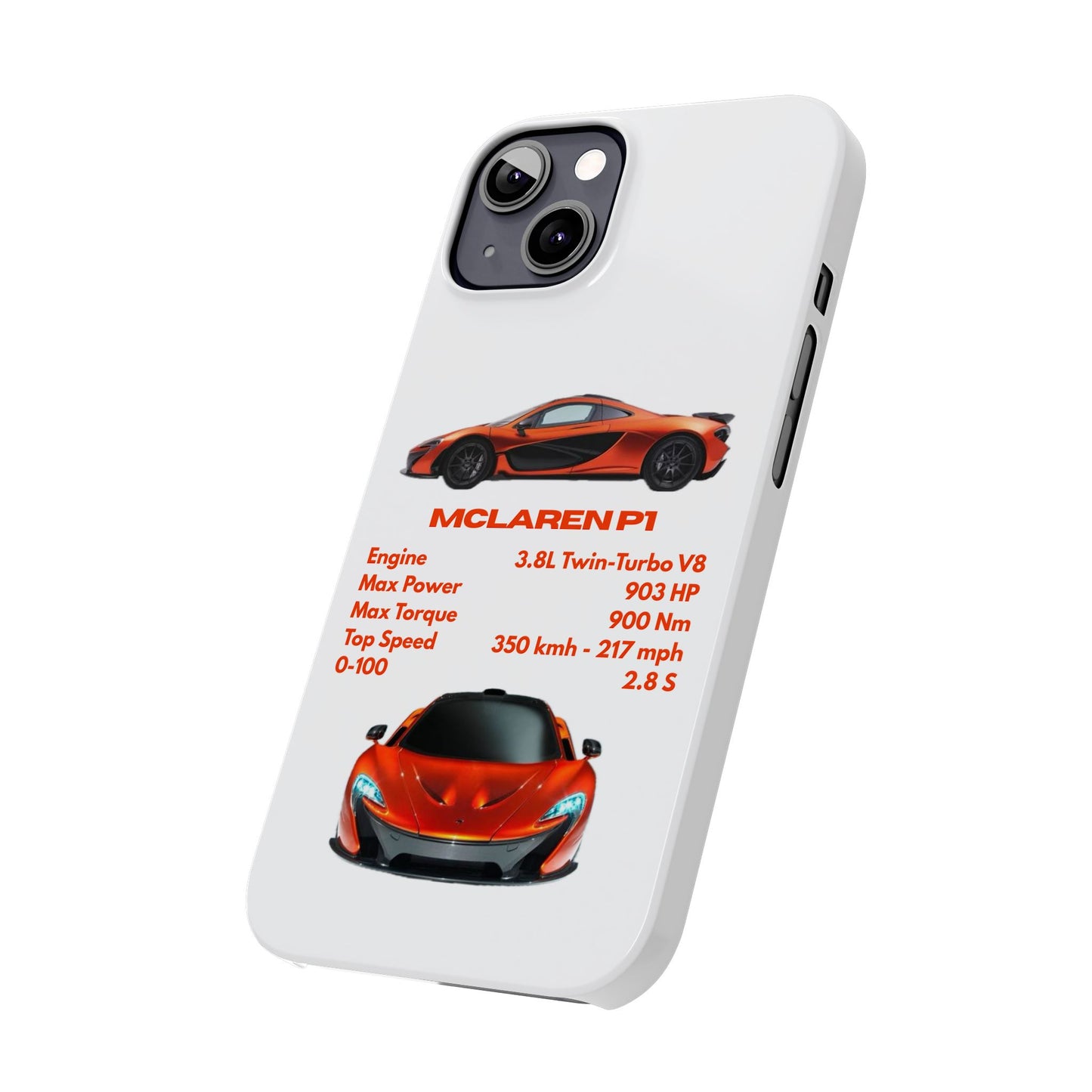 Orange McLaren P1 Phone Case