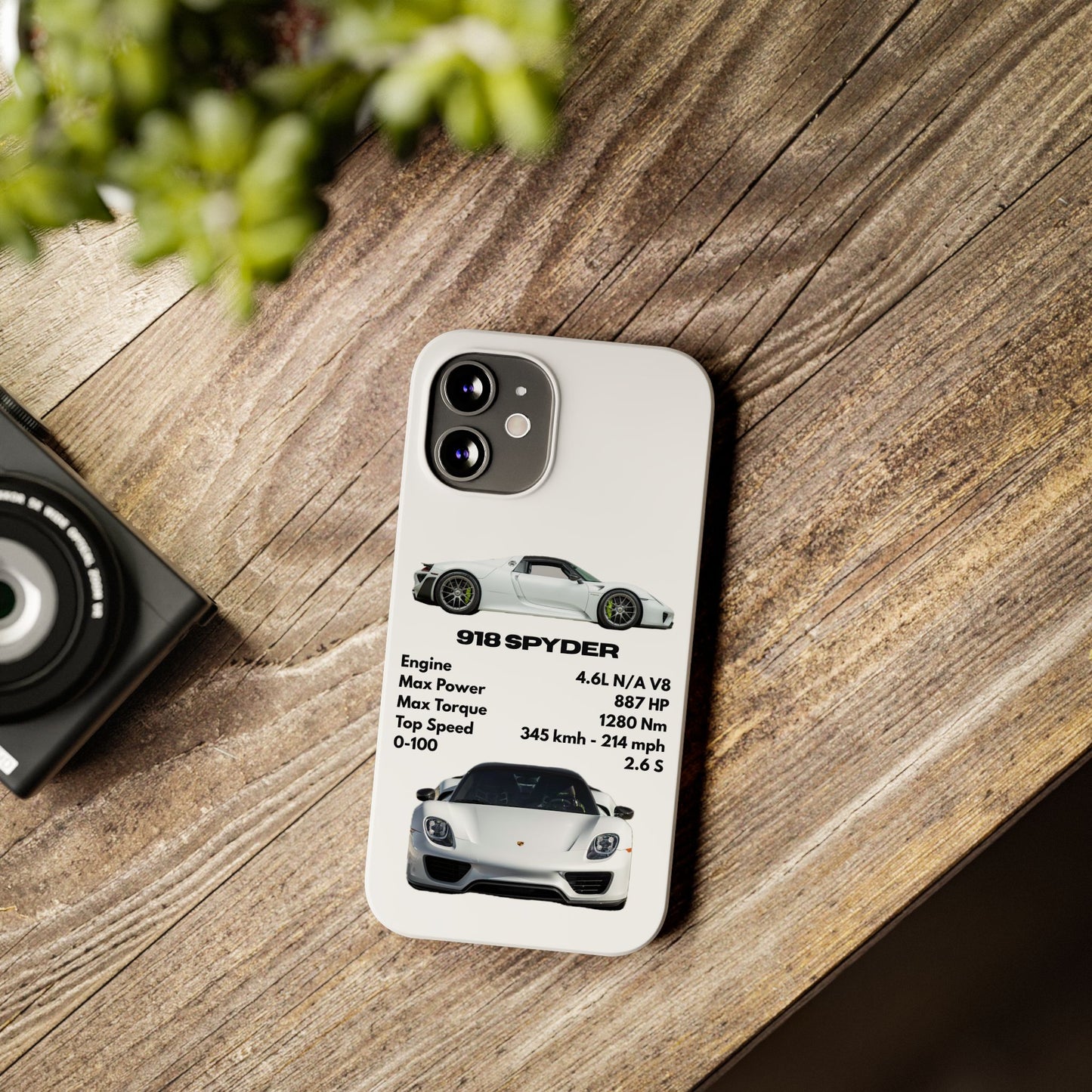 White Porsche 918 Spyder Phone Case