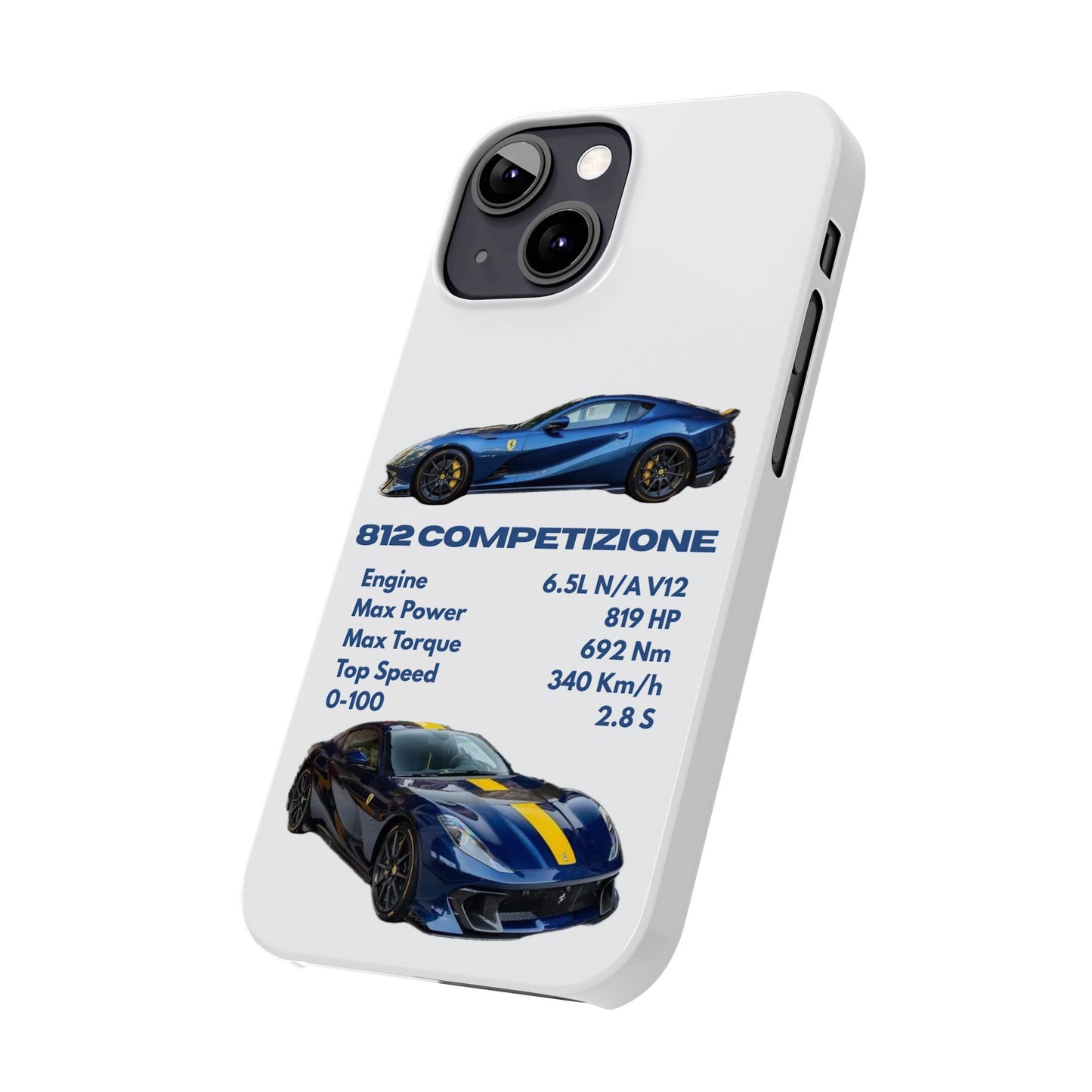 Blue Ferrari 812 Competizione Phone Case