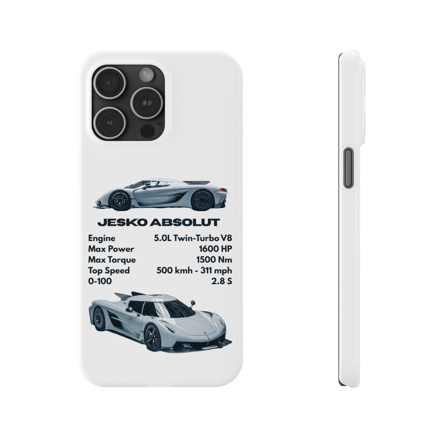 White Koenigsegg Jesko Absolut Phone Case
