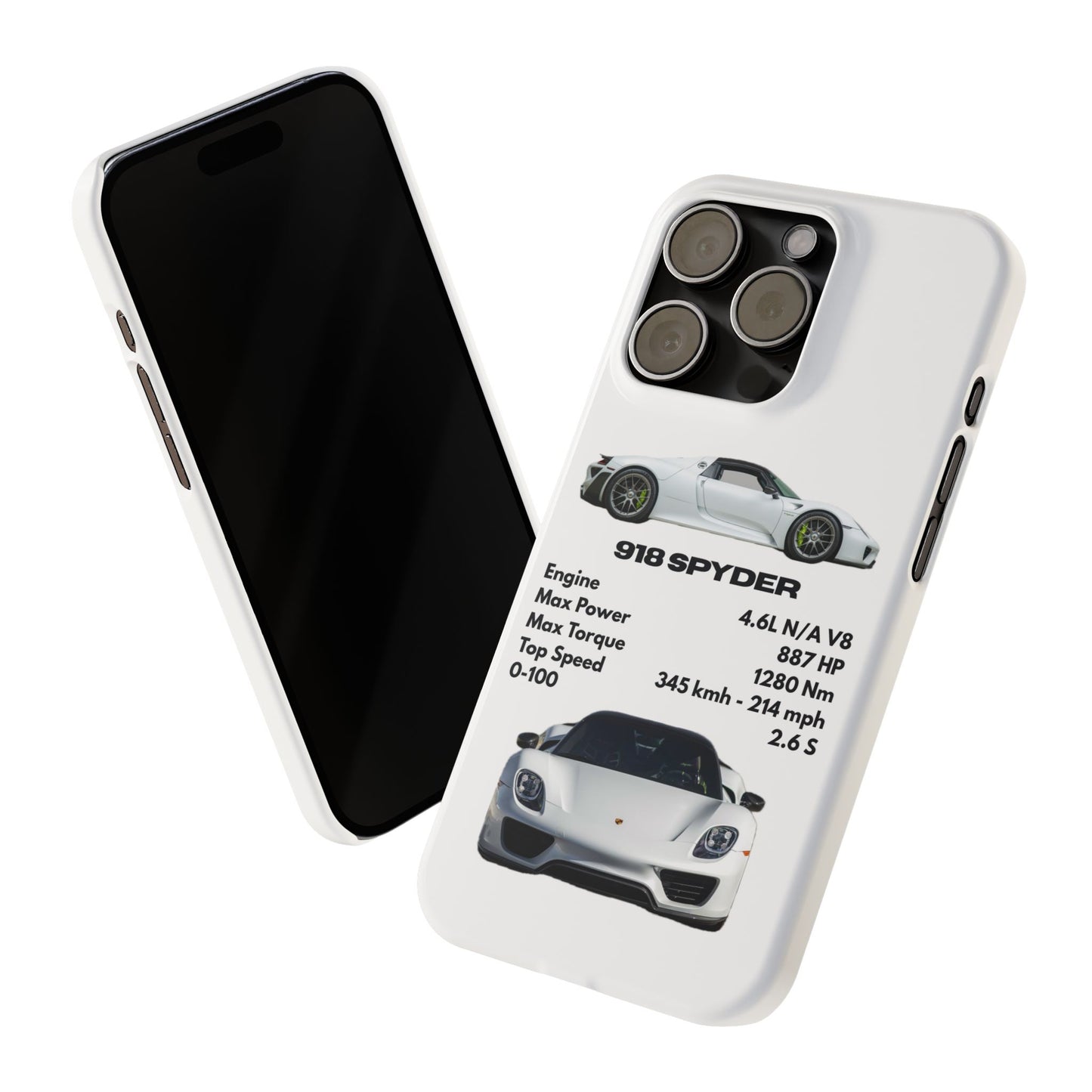 White Porsche 918 Spyder Phone Case