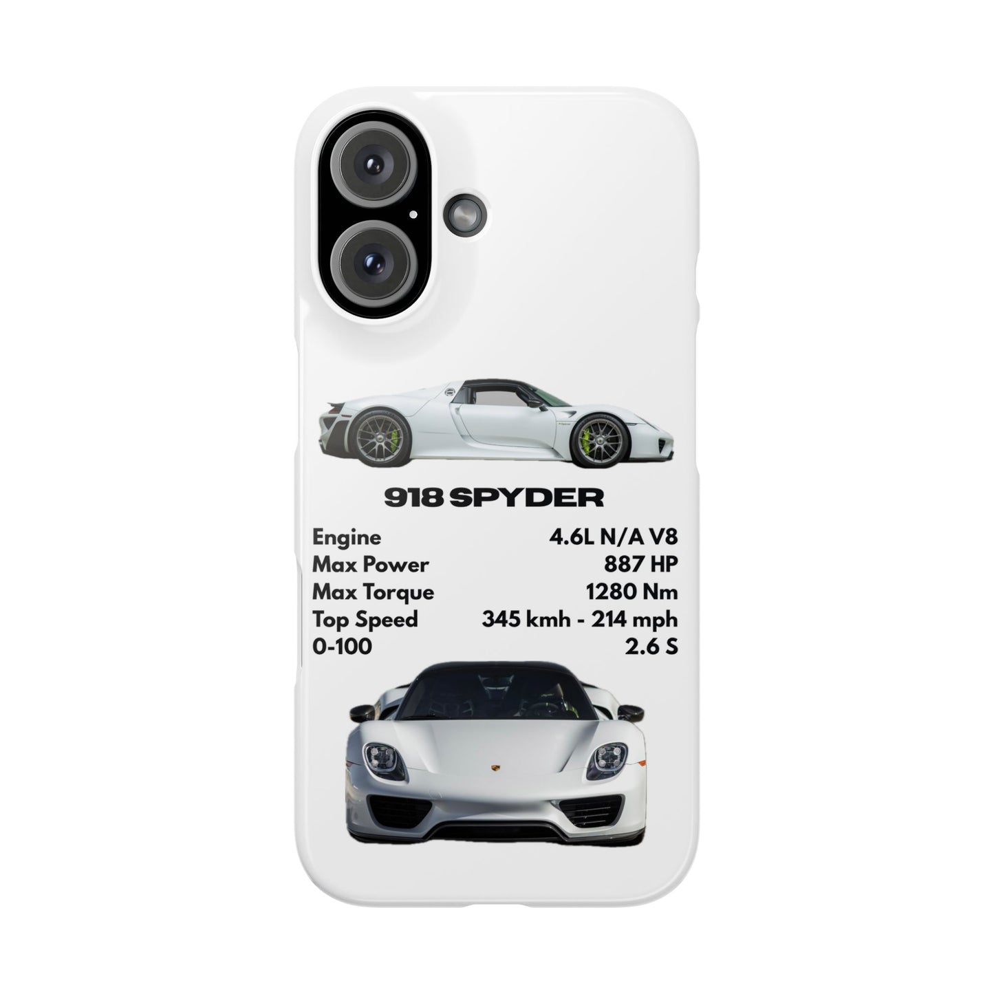 White Porsche 918 Spyder Phone Case