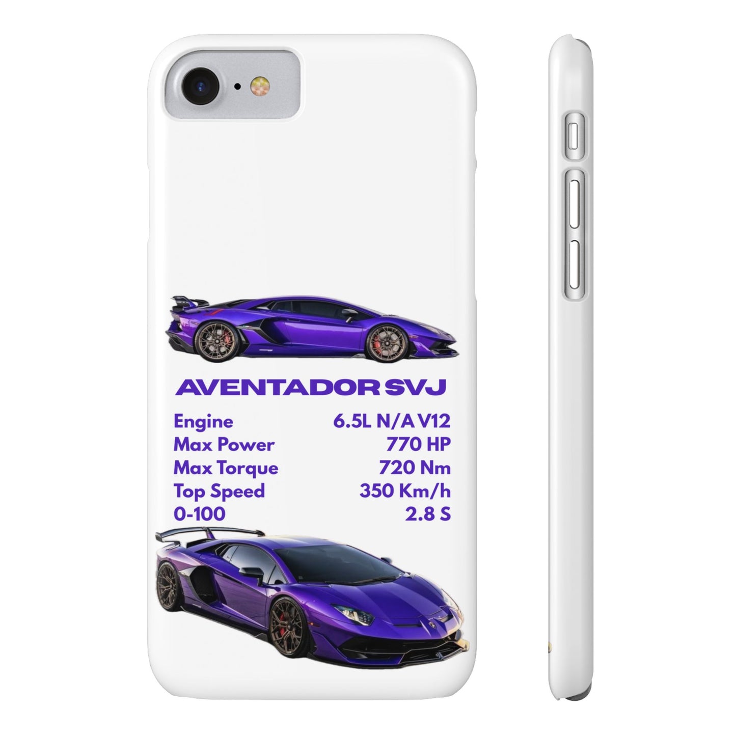 Purple Lamborghini Aventador SVJ Phone Case