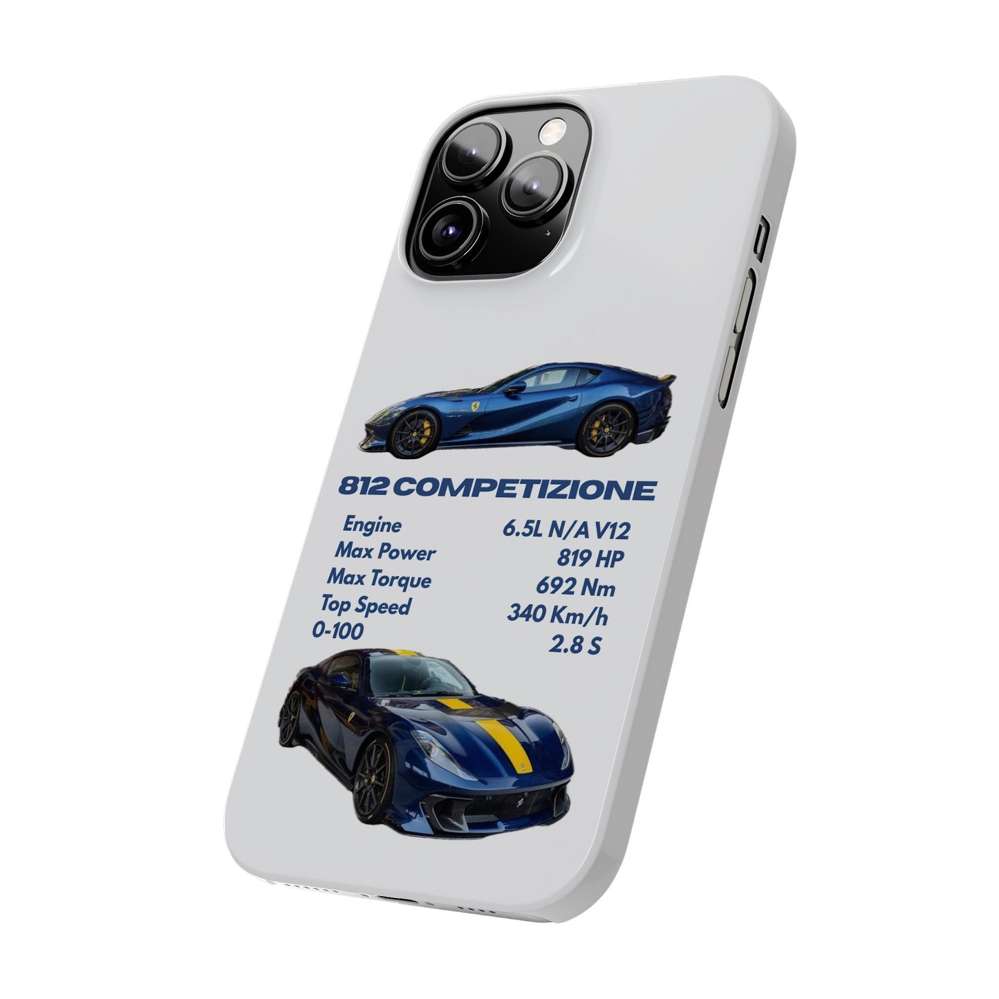 Blue Ferrari 812 Competizione Phone Case