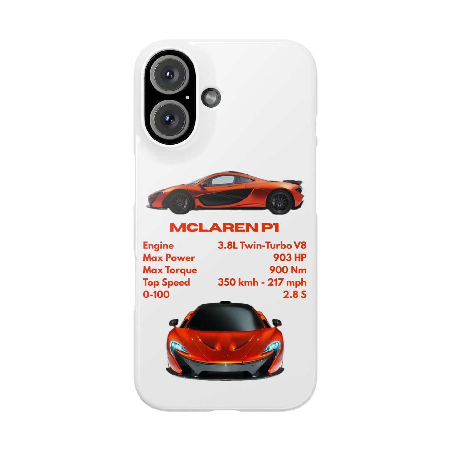 Orange McLaren P1 Phone Case