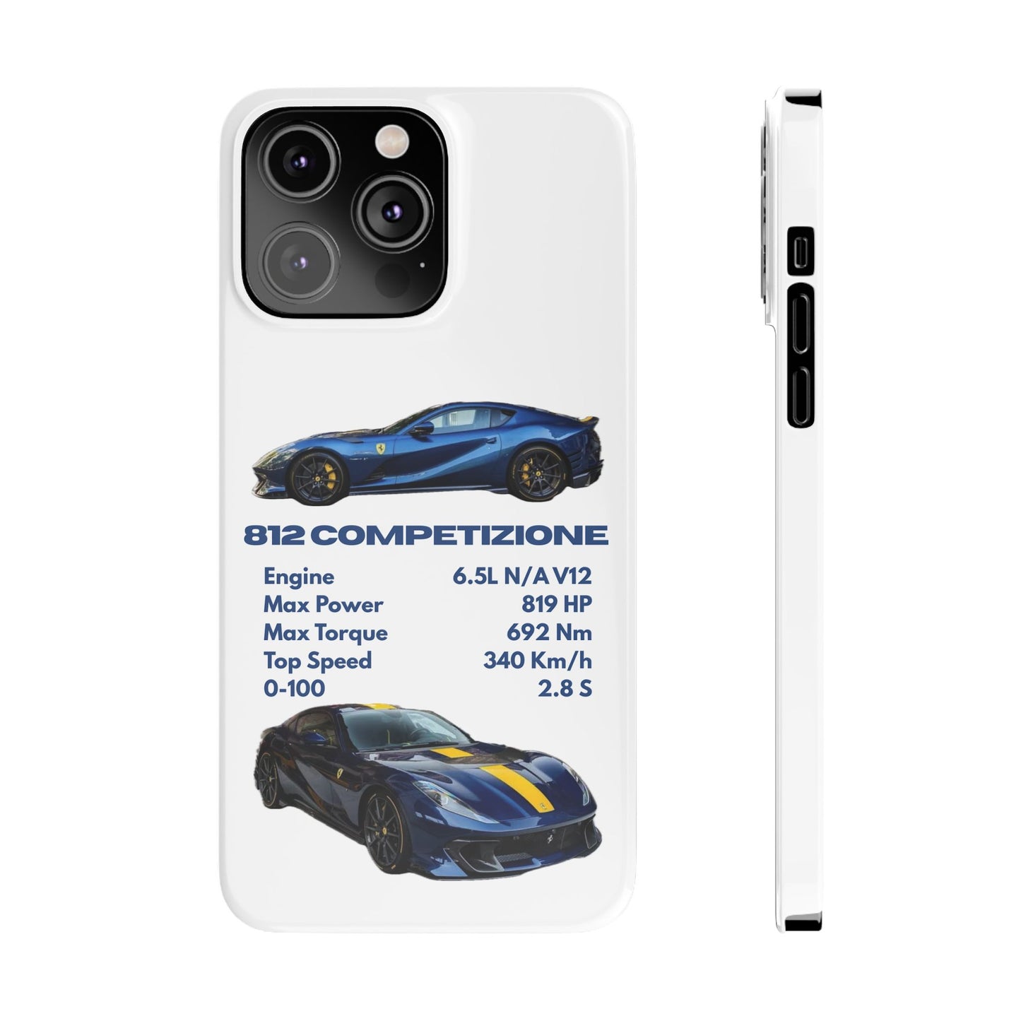 Blue Ferrari 812 Competizione Phone Case