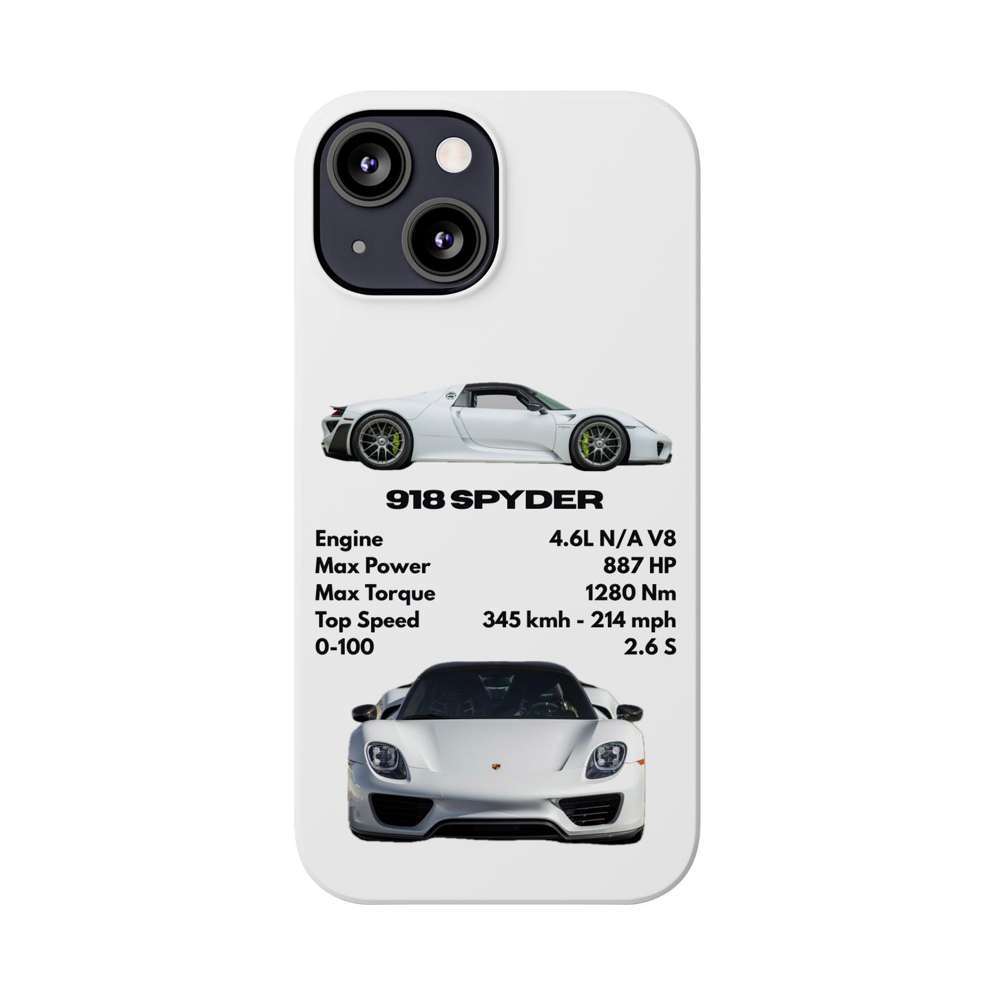 White Porsche 918 Spyder Phone Case