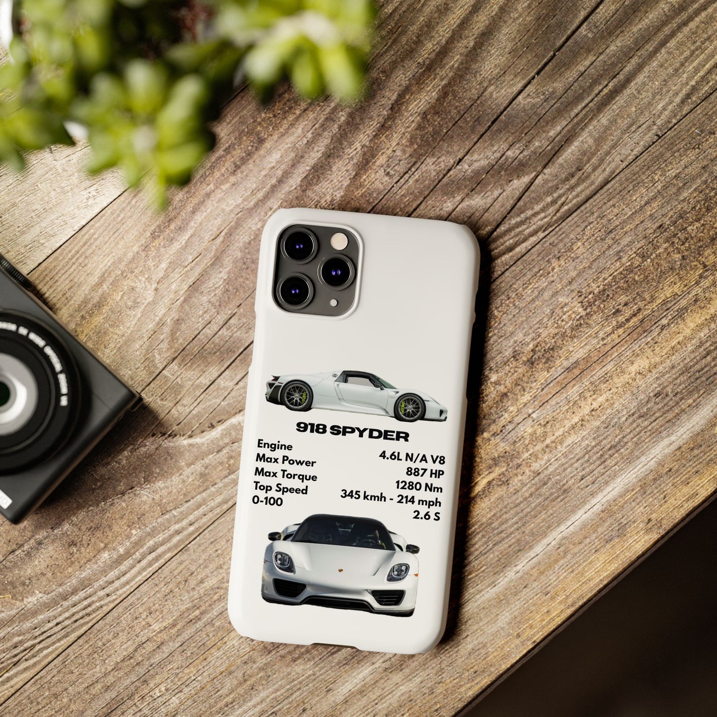 White Porsche 918 Spyder Phone Case