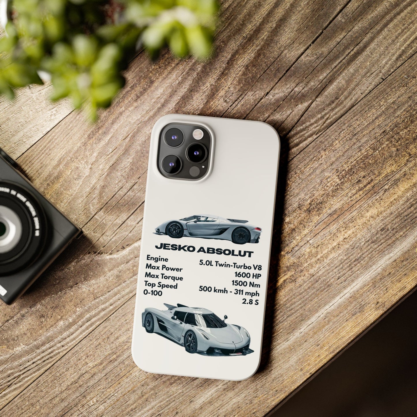 White Koenigsegg Jesko Absolut Phone Case