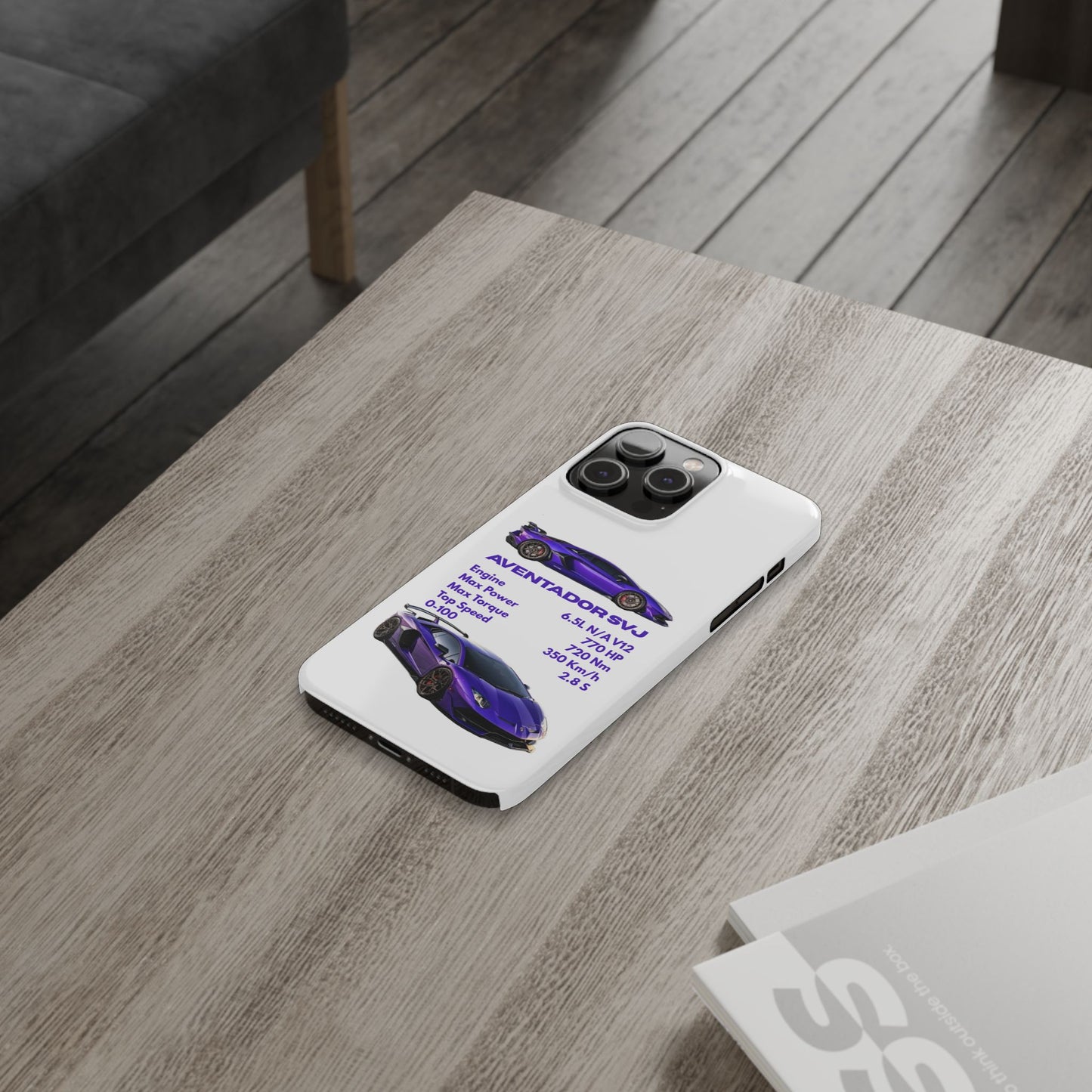 Purple Lamborghini Aventador SVJ Phone Case