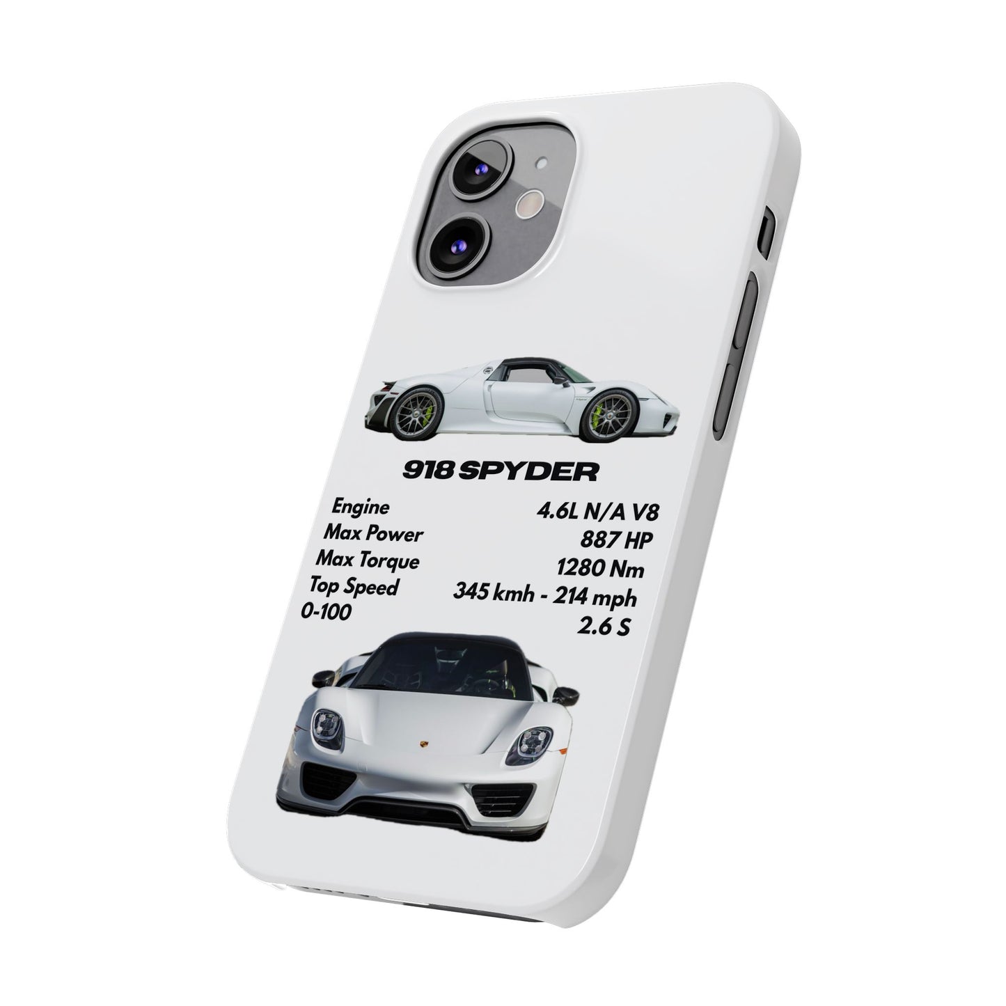 White Porsche 918 Spyder Phone Case