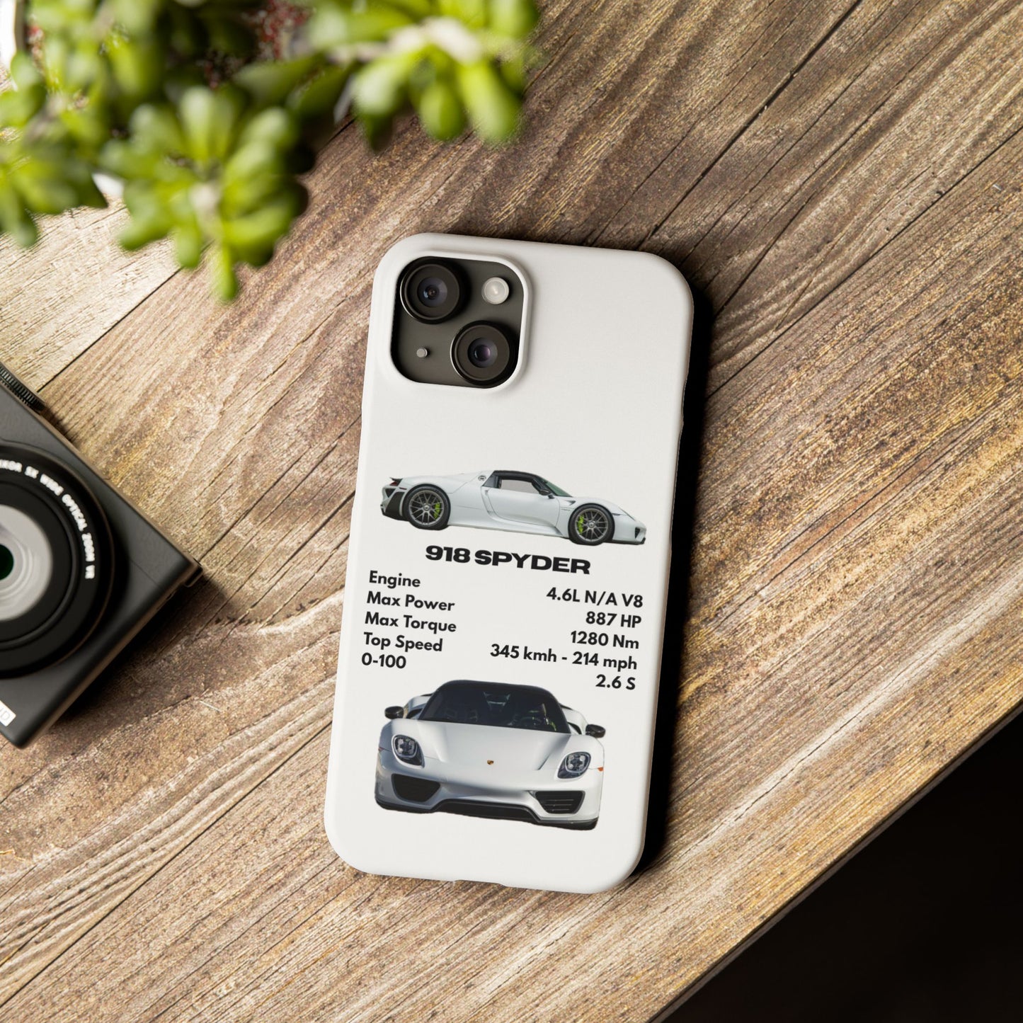 White Porsche 918 Spyder Phone Case